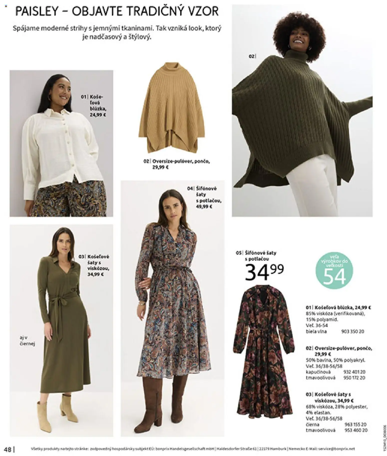 Nové Bonprix akcie – leták je platný od 24.11.2025 | Strana: 50 | Produkty: Šaty