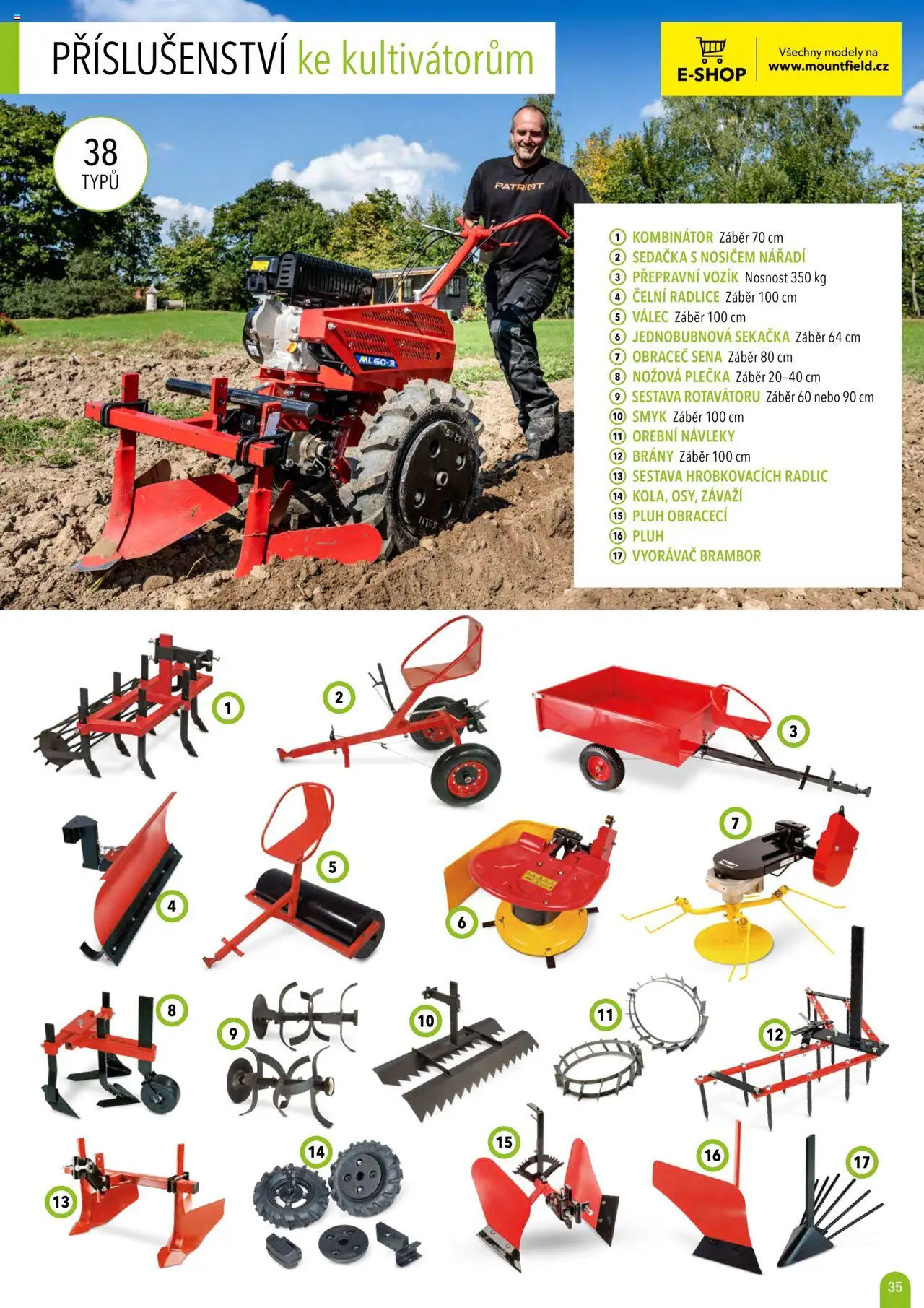 Mountfield katalog 2025 od 16.04.2025 | Strana: 35 | Produkty: Nářadí, Sekačka, Sedačka, Modely
