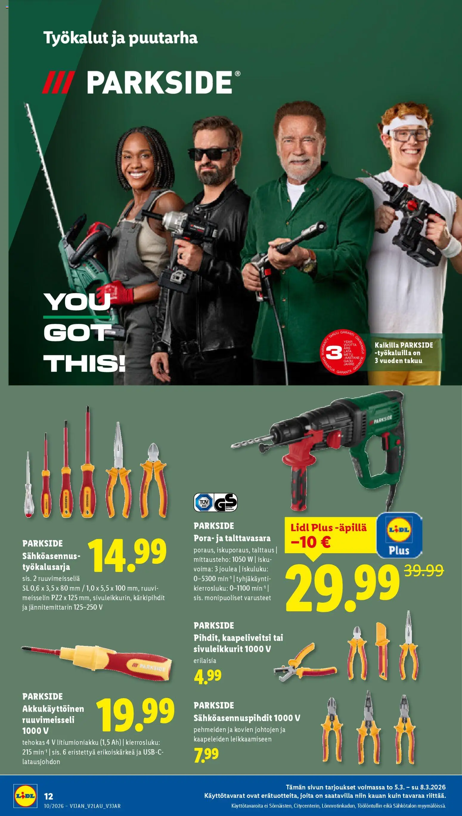 Lidl tarjoukset – voimassa 05.03.2026 alkaen | Sivu: 16 | Tuotteet: Ruuvimeisseli, Pora