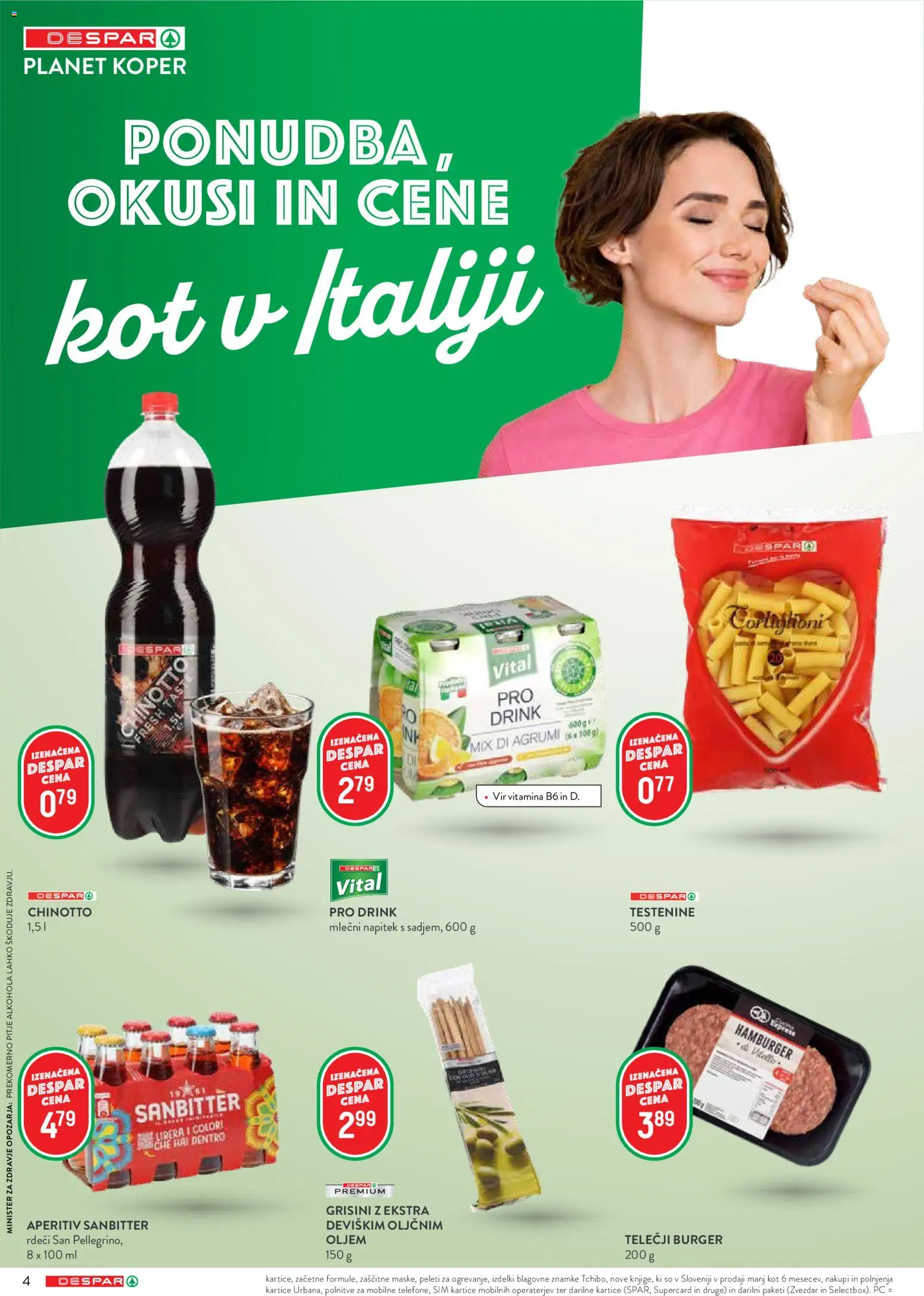 Novi Spar katalog ponudbe – veljaven od 02.04.2026 | Stran: 4 | Izdelki: Grisini, Testenine
