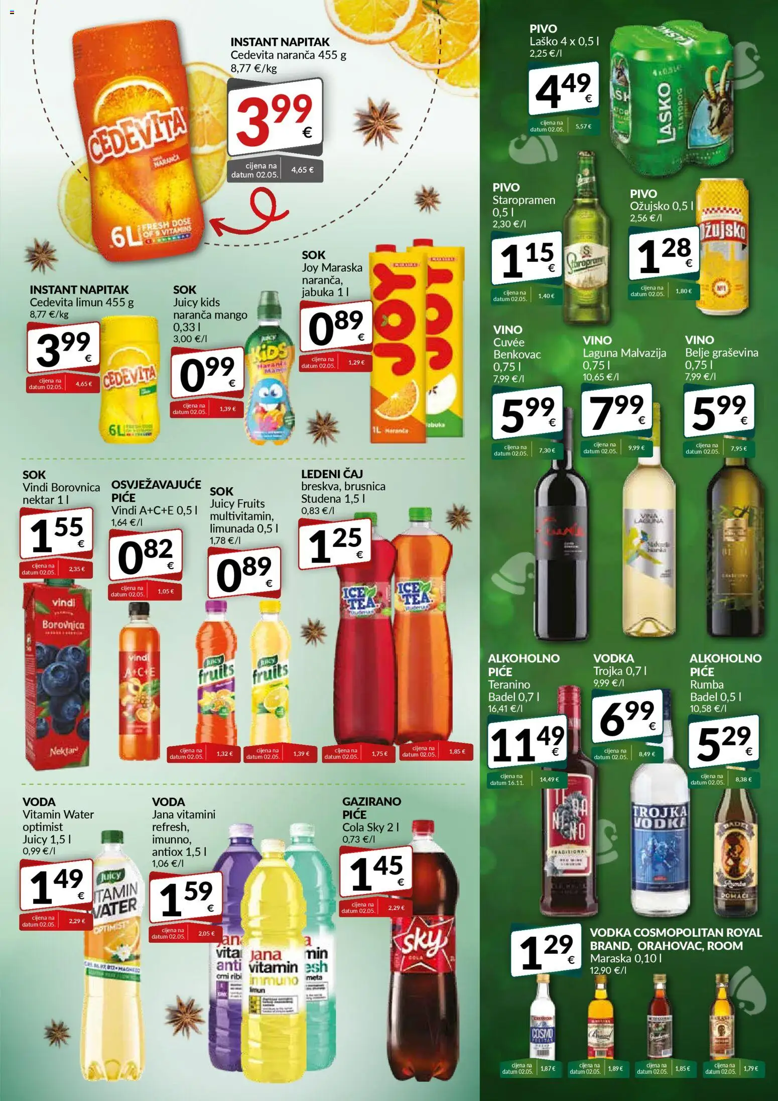 Bakmaz katalog | vrijedi od 11.12.2025 | Stranica: 7 | Proizvodi: Pivo, Teranino, Limun, Jabuka