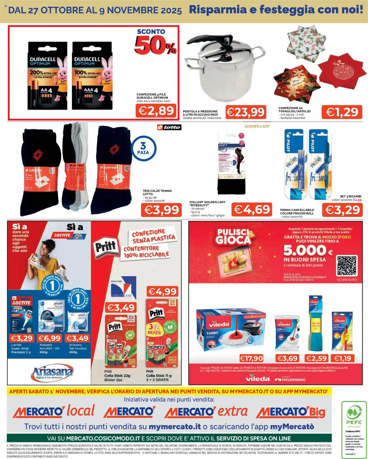 Volantino Mercatò del 27.10.2025 | Pagina: 36 | Prodotti: Pile, Collant, Colla, Pentola a pressione