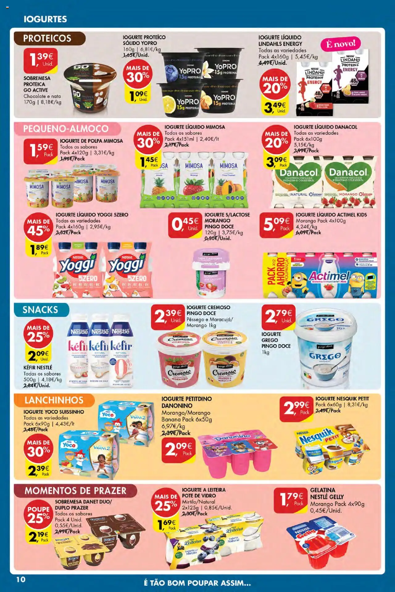 Pingo Doce Poupe Esta Semana Açores │ válido de 09.10.2025 | Página: 10 | Produtos: Banana, Kefir nestlé, Chocolate, Nata