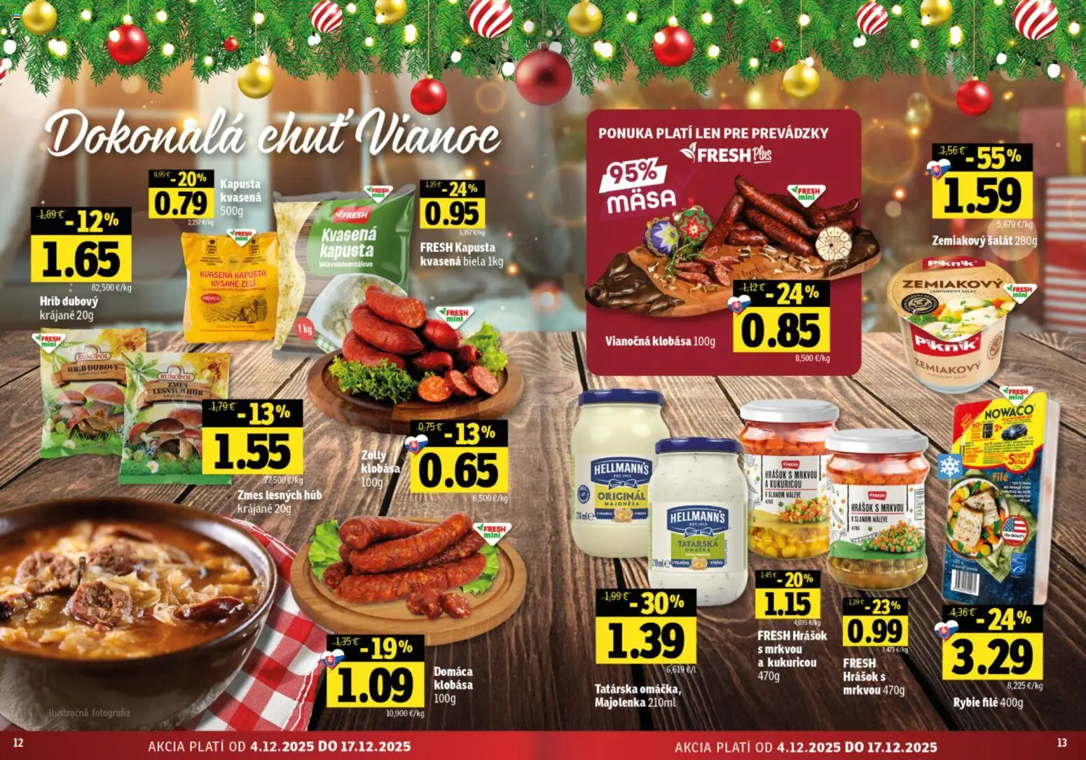 Nové Fresh akcie – leták je platný od 04.12.2025 | Strana: 7 | Produkty: Kapusta, Hrášok, Šalát, Omáčka