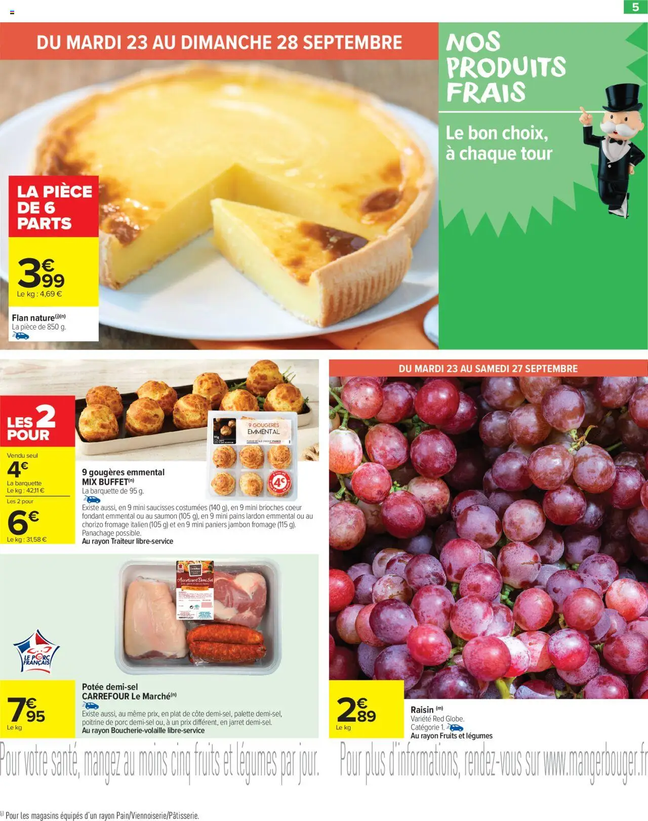  | Page: 7 | Produits: Poitrine de porc, Emmental, Sel, Jambon
