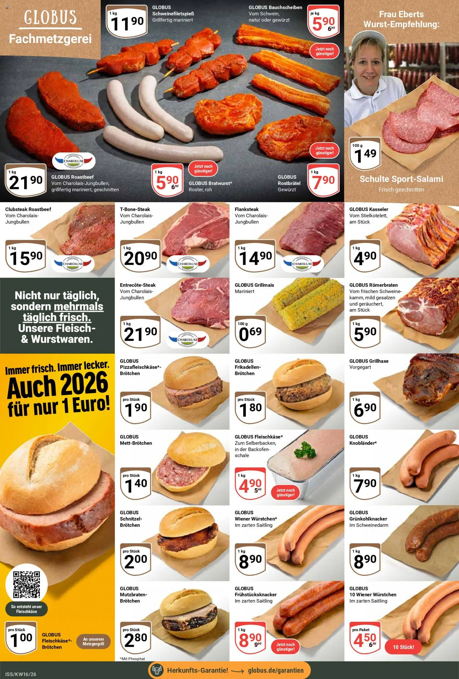 Globus Prospekt 	 – gültig ab 13.04.2026 | Seite: 6 | Produkte: Wiener wurstchen, Schnitzel, Backofen, Fleisch