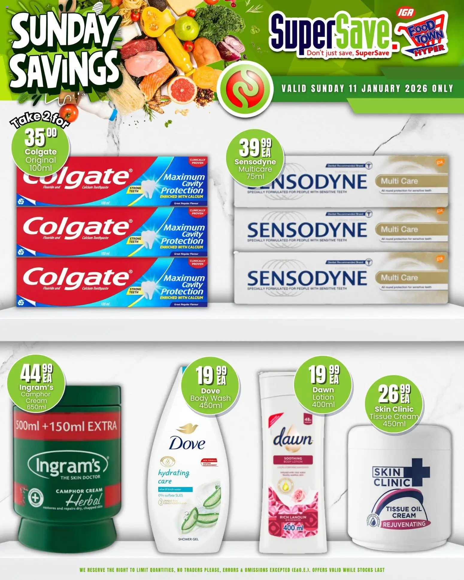 New Super Save catalogue – valid from 11.01.2026 | Page: 10 | Products: Tissue oil, Oil, Conditioner, Body wash