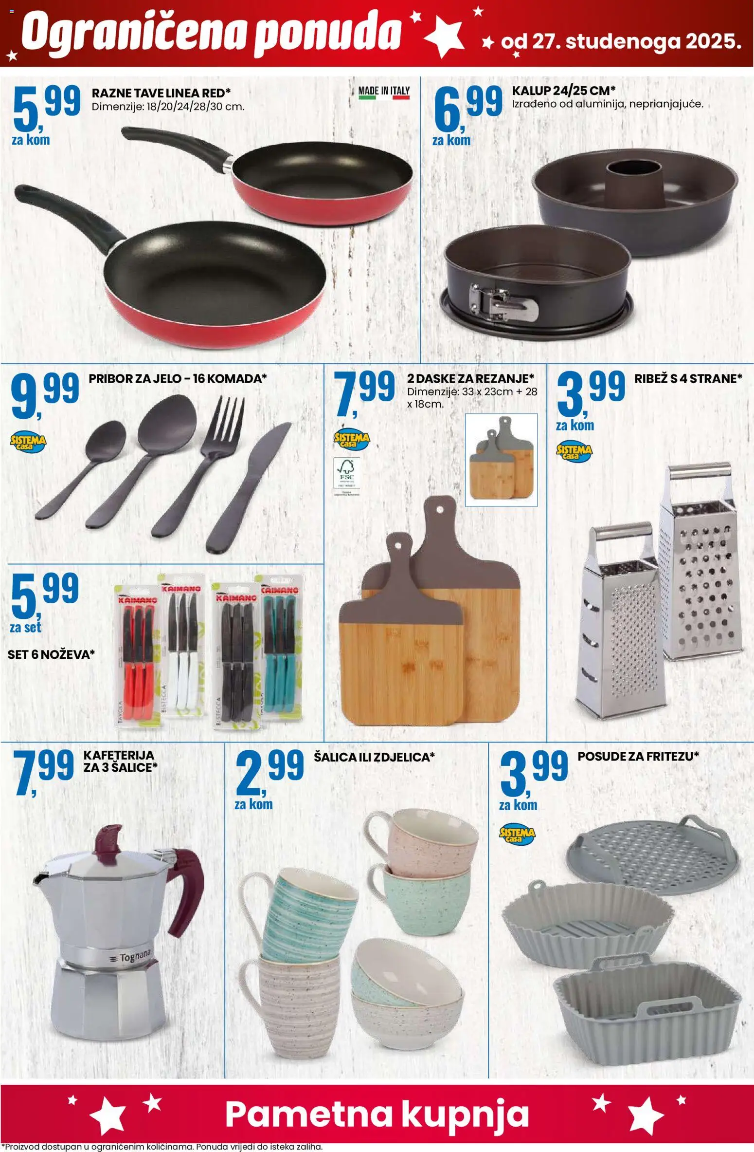 Eurospin katalog | vrijedi od 24.11.2025 | Stranica: 16 | Proizvodi: Ribež, Tognana, Šalica, Pribor za jelo