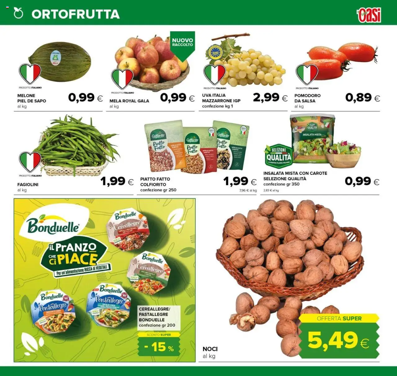 Volantino Oasi del 21.08.2025 | Pagina: 11 | Prodotti: Insalata, Salsa, Pomodoro, Piatto