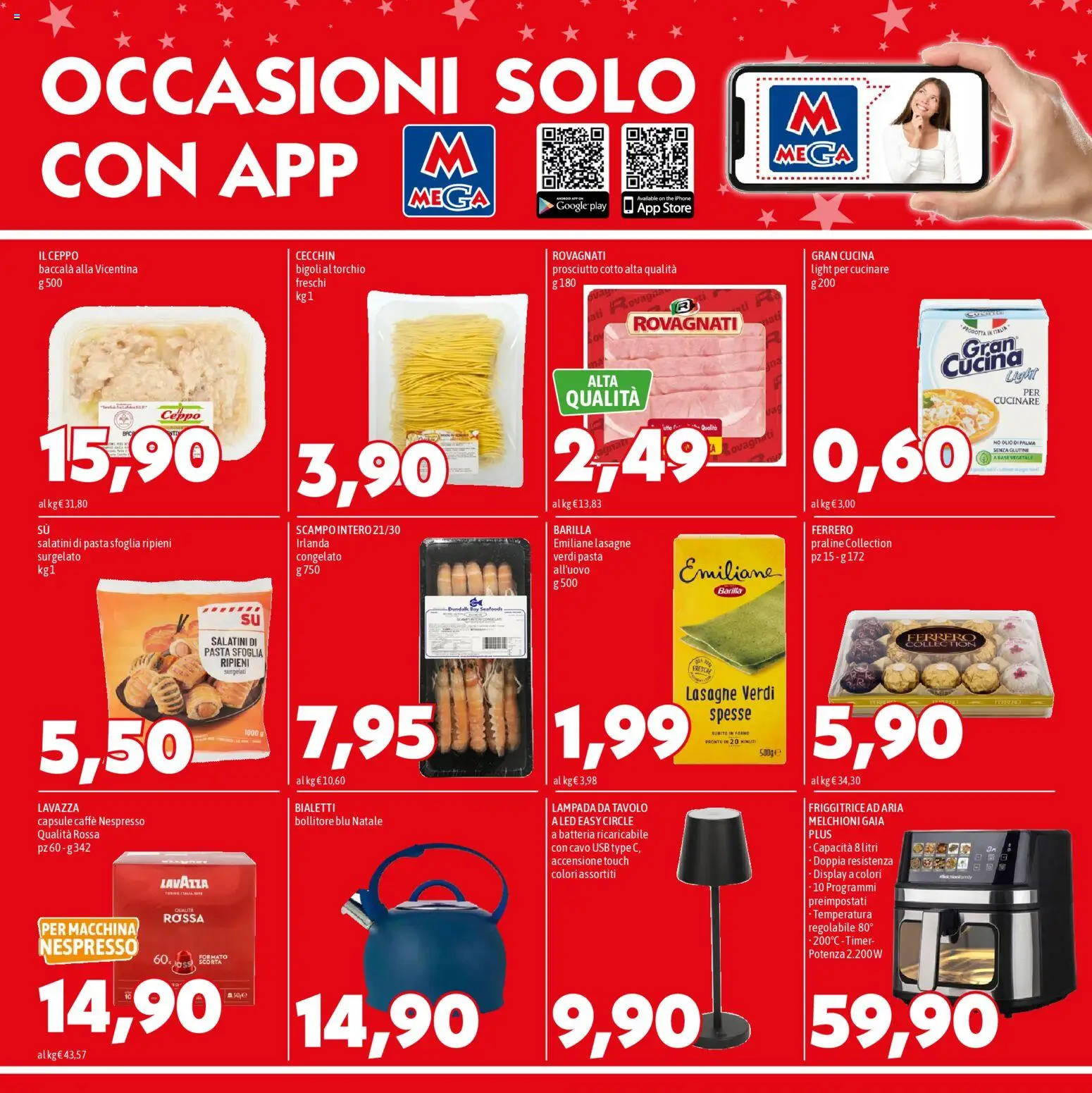 Volantino Mega del 11.12.2025 | Pagina: 9 | Prodotti: Cavo, Friggitrice, Tavolo, Lampada