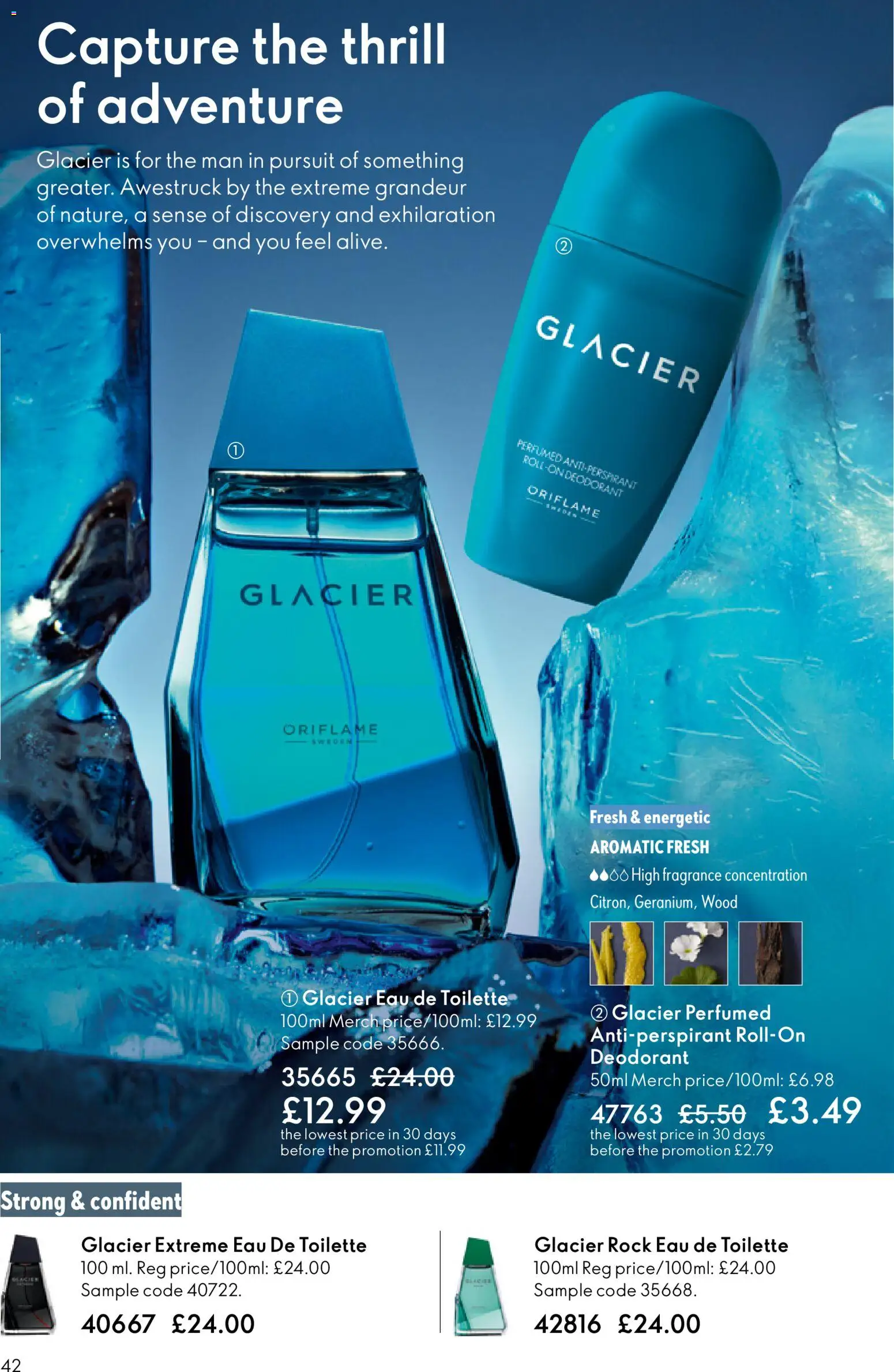 {H1} | Page: 42 | Products: Fragrance, Eau de toilette, Deodorant, Antiperspirant