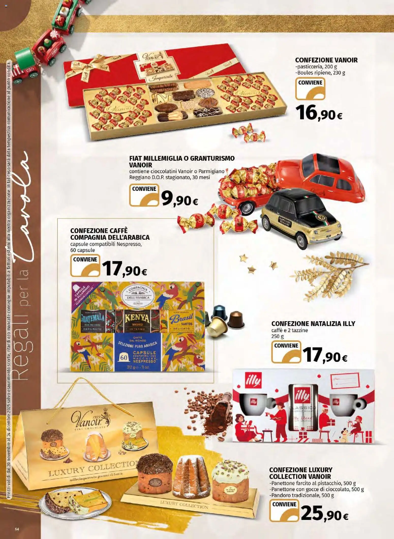 Volantino Ipercoop del 20.11.2025 | Pagina: 54 | Prodotti: Caffè, Pandoro, Data, Parmigiano reggiano