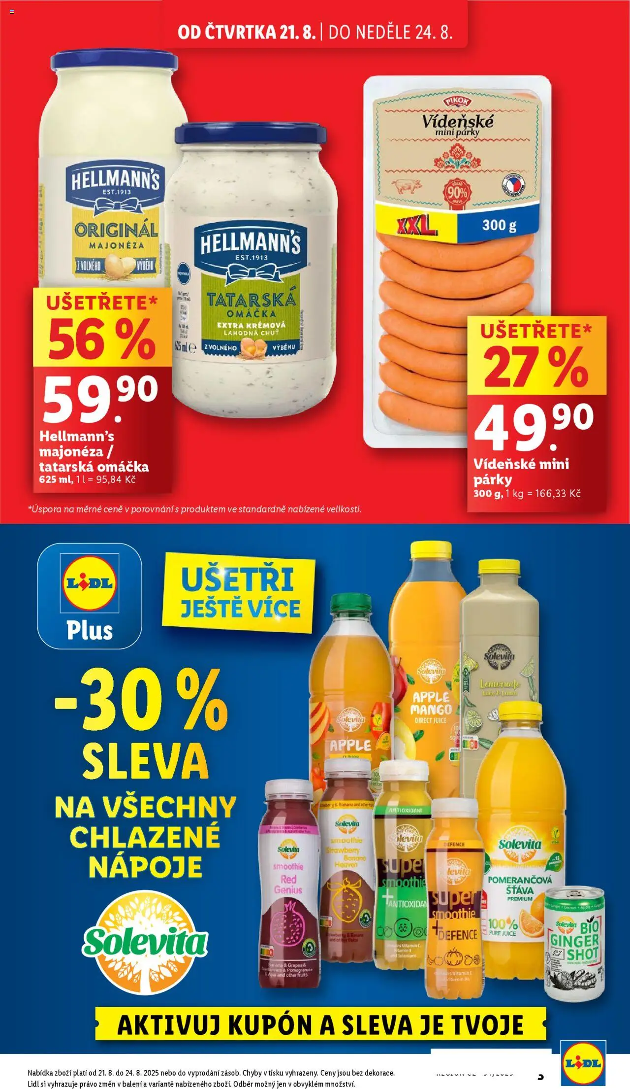 Lidl leták od 21.08.2025 | Strana: 3 | Produkty: Mango, Apple, Majonéza, Pikok