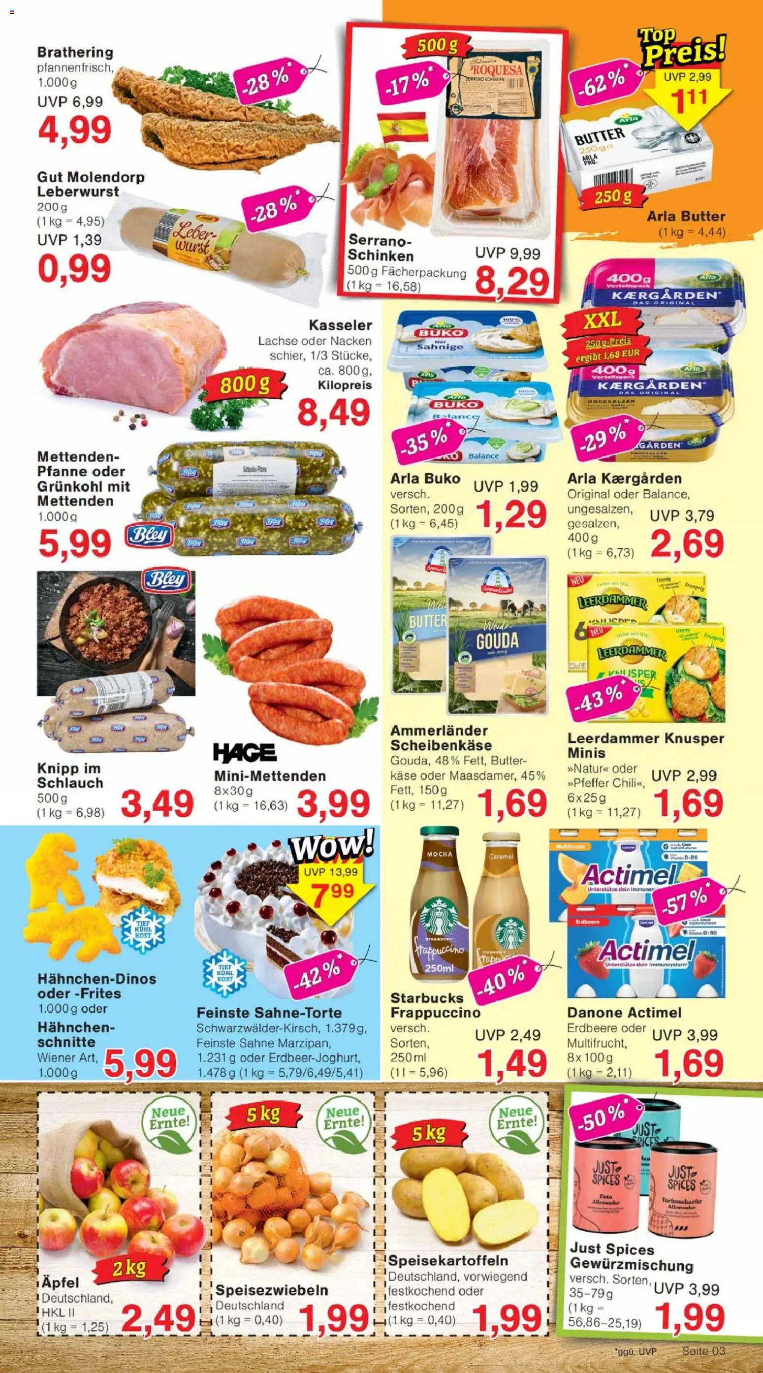 Jawoll Prospekt – gültig ab 12.01.2026 | Seite: 3 | Produkte: Käse, Gouda, Leerdammer, Arla buko