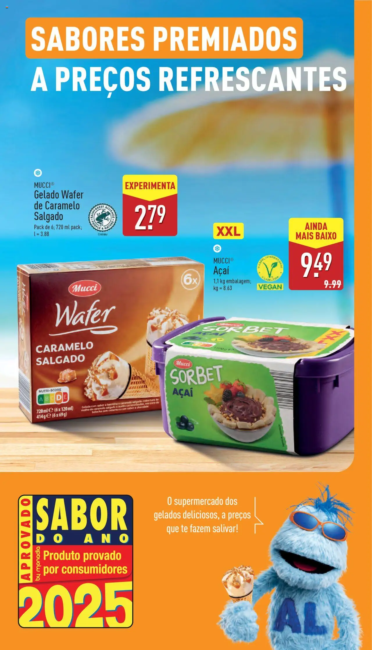Aldi folheto │ válido de 11.08.2025 | Página: 9 | Produtos: Açai, Gelado, Chocolate