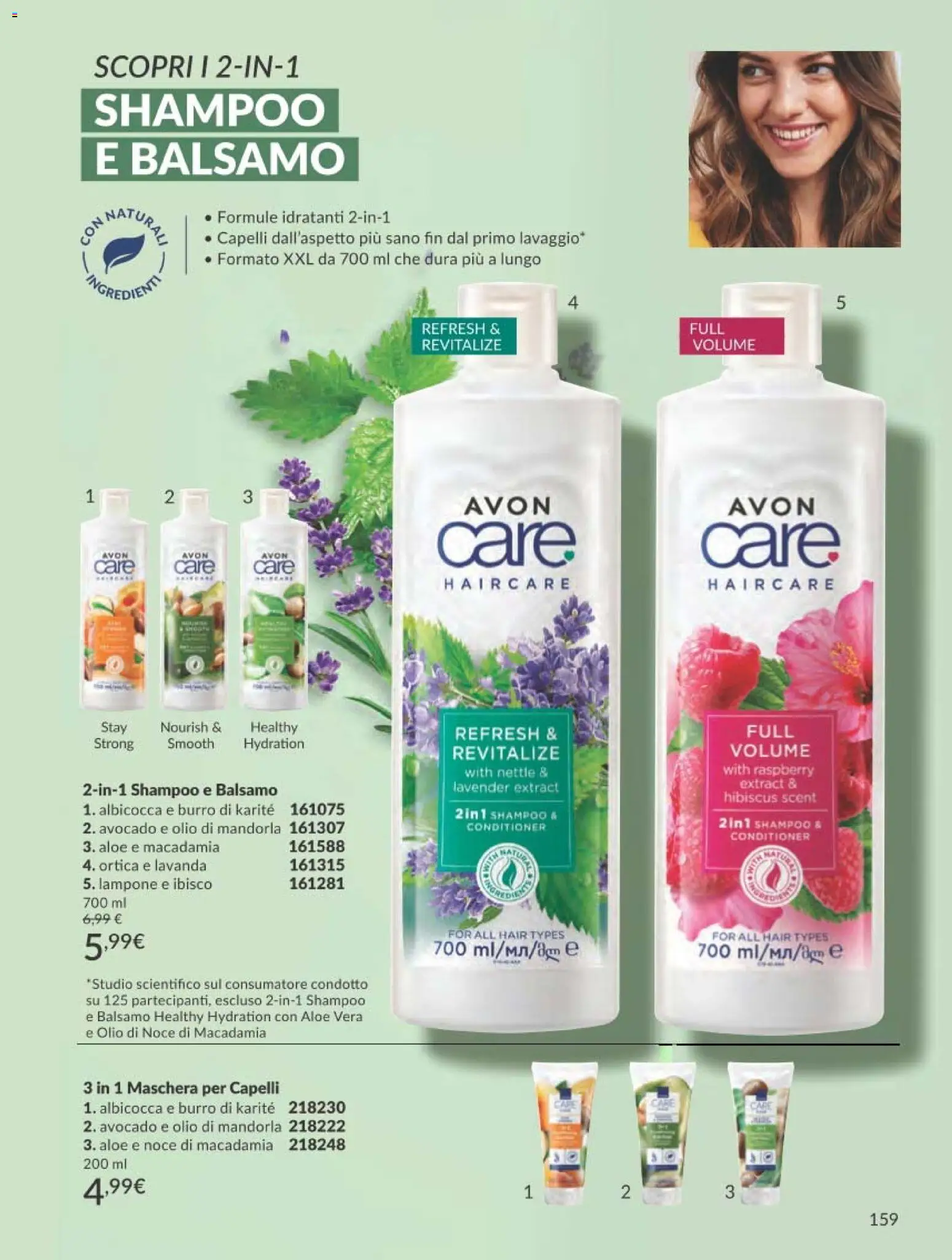 Volantino Avon del 01.02.2026 | Pagina: 159 | Prodotti: Balsamo, Maschera, Olio, Lampone