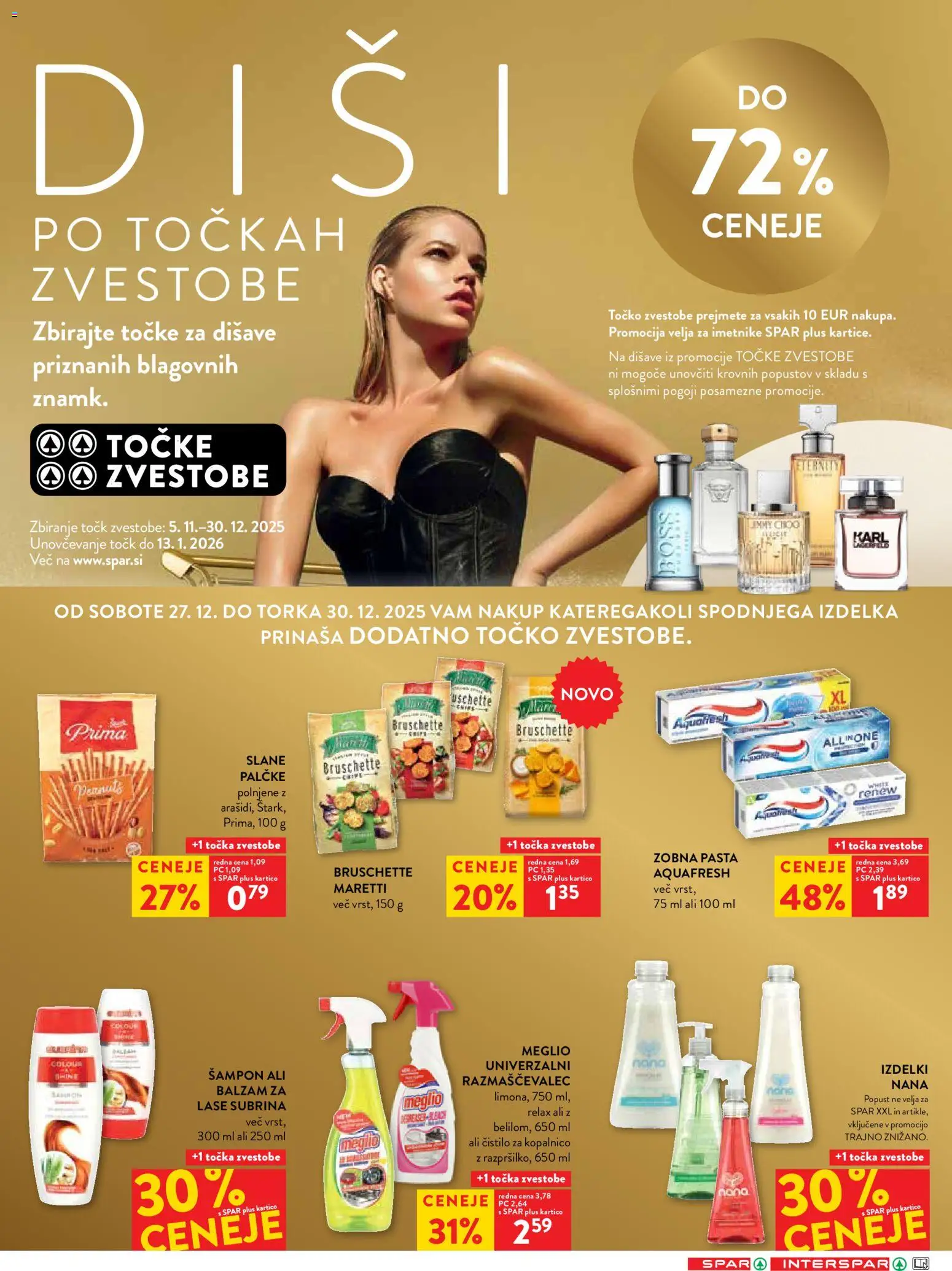 Novi Spar katalog ponudbe – veljaven od 27.12.2025 | Stran: 30 | Izdelki: Slane palčke, Sampon, Zobna pasta