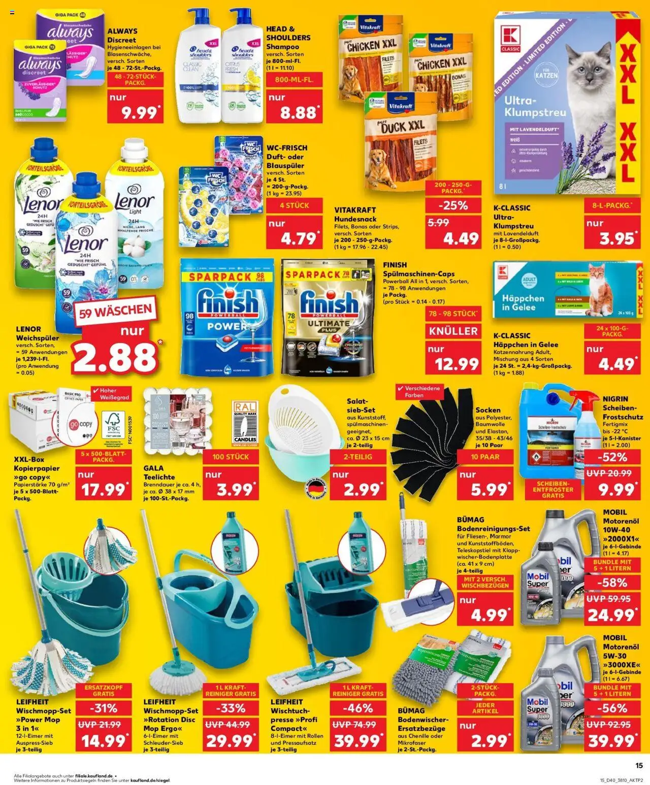 Kaufland prospekt Berlin	 – gültig ab 05.10.2025 | Seite: 15 | Produkte: Lenor, Presse, Finish, Weichspüler