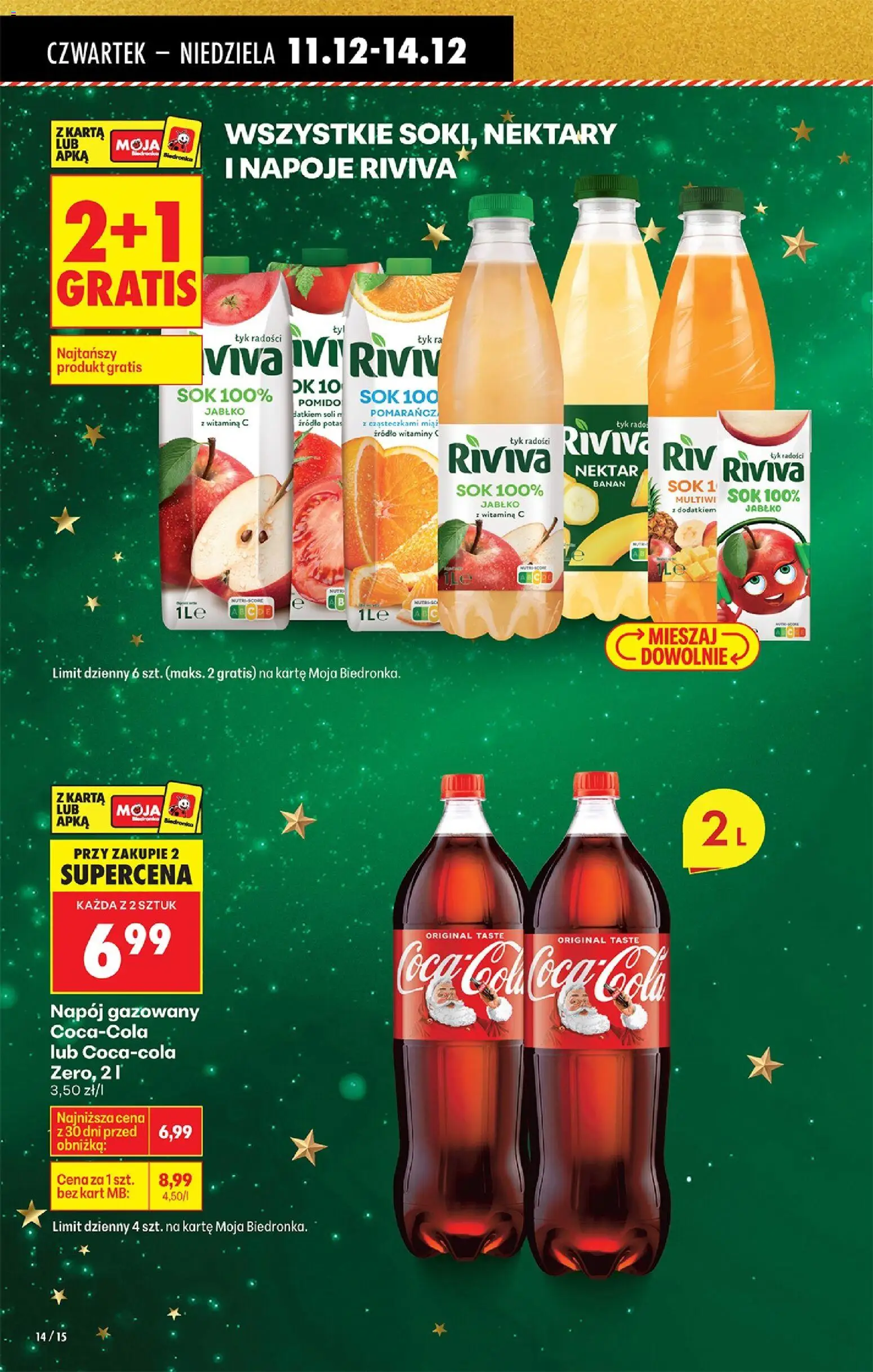 Biedronka gazetka - Oferta w tym tygodniu od 11.12.2025 | Strona: 16 | Produkty: Karta, Napoje, Sok, Banan
