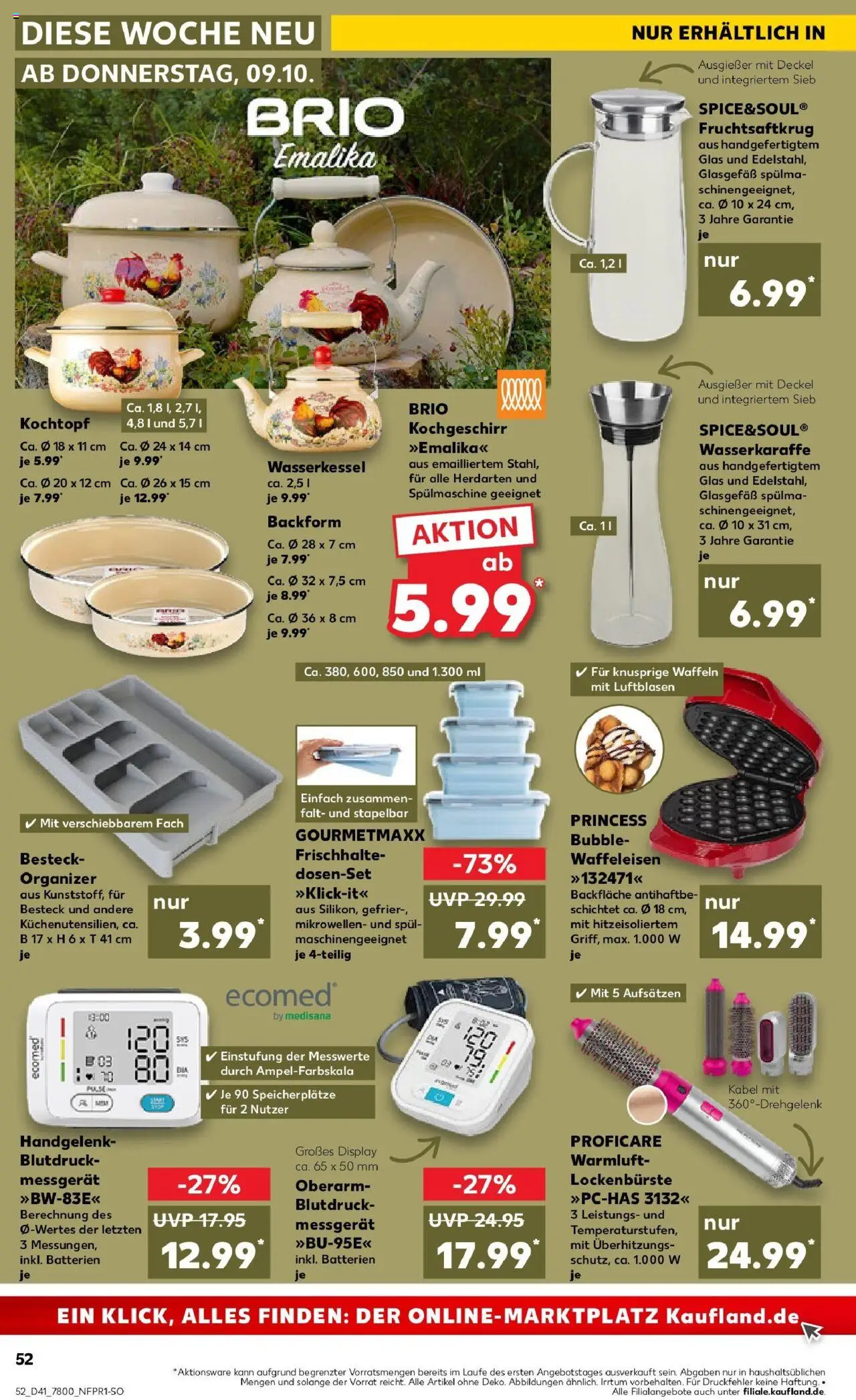 Kaufland prospekt Bad Aibling	 – gültig ab 13.10.2025 | Seite: 52 | Produkte: Kabel, Batterien, Waffeln, Waffeleisen