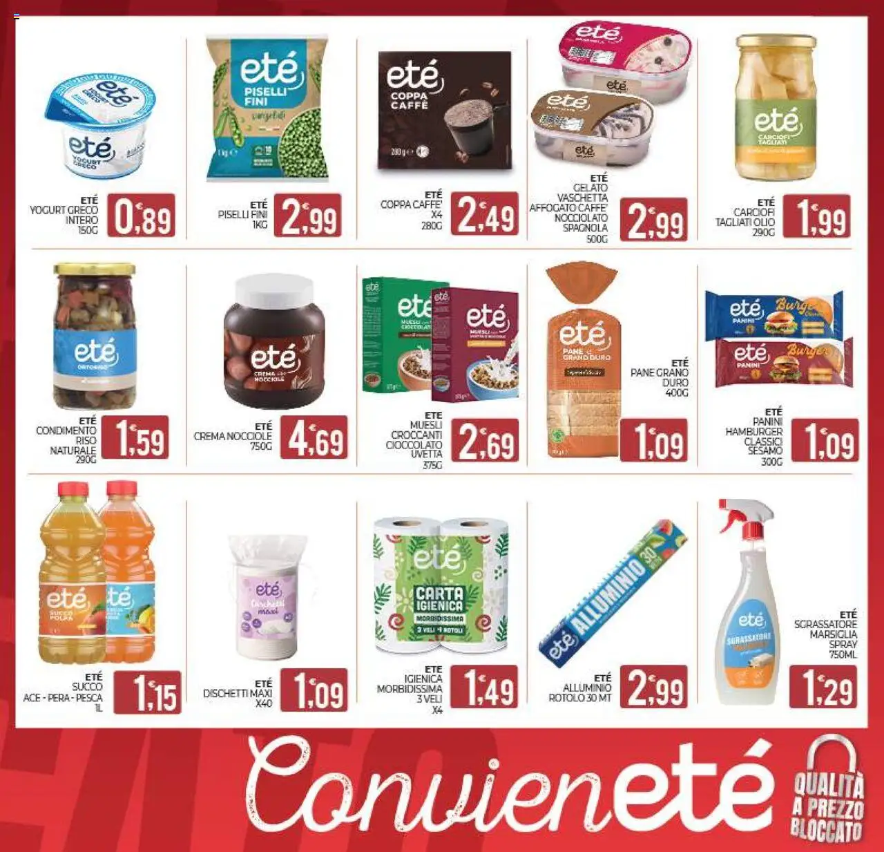 Volantino Eté del 19.08.2025 | Pagina: 19 | Prodotti: Riso, Sgrassatore, Carciofi, Piselli