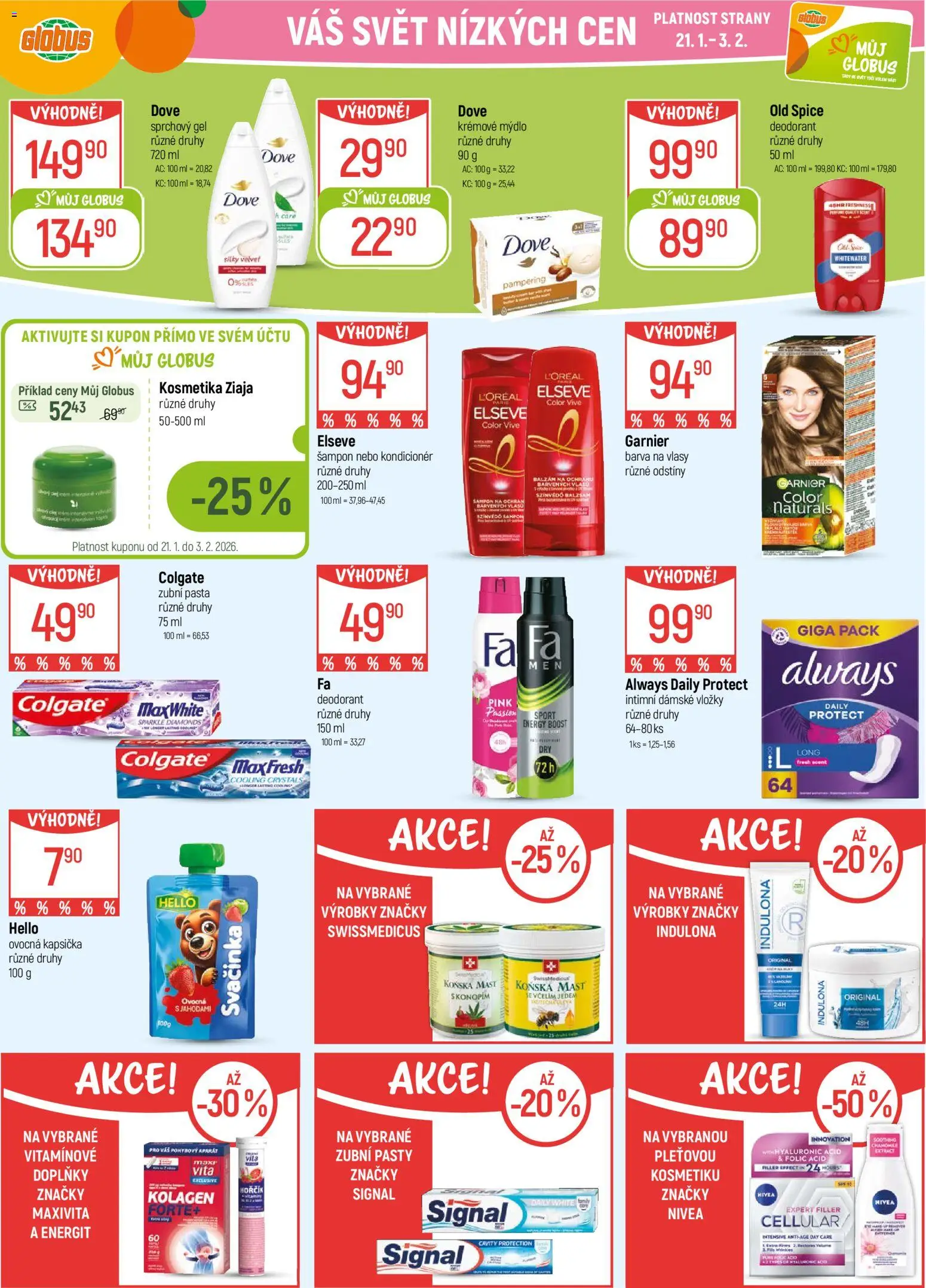 Globus leták - Olomouc od 21.01.2026 | Strana: 23 | Produkty: Deodorant, Globus, Ovocná kapsička, Old Spice