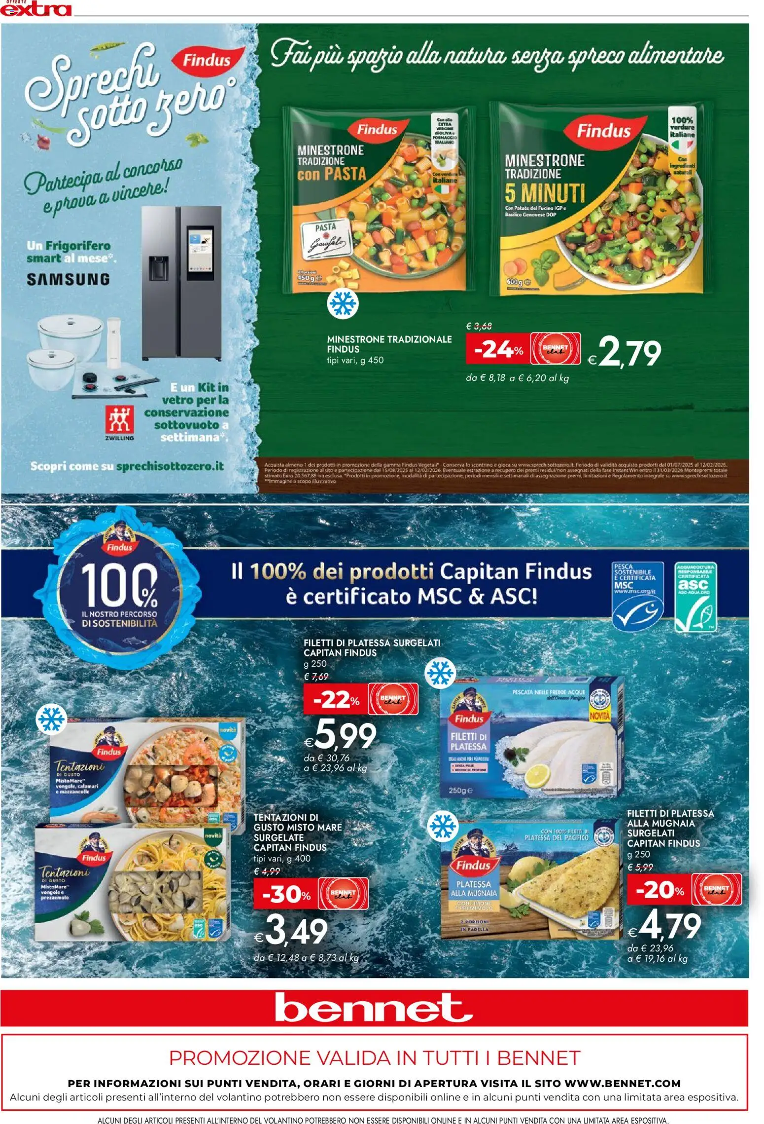 Volantino bennet del 08.01.2026 | Pagina: 8 | Prodotti: Calamari, Basilico, Prezzemolo, Frigorifero