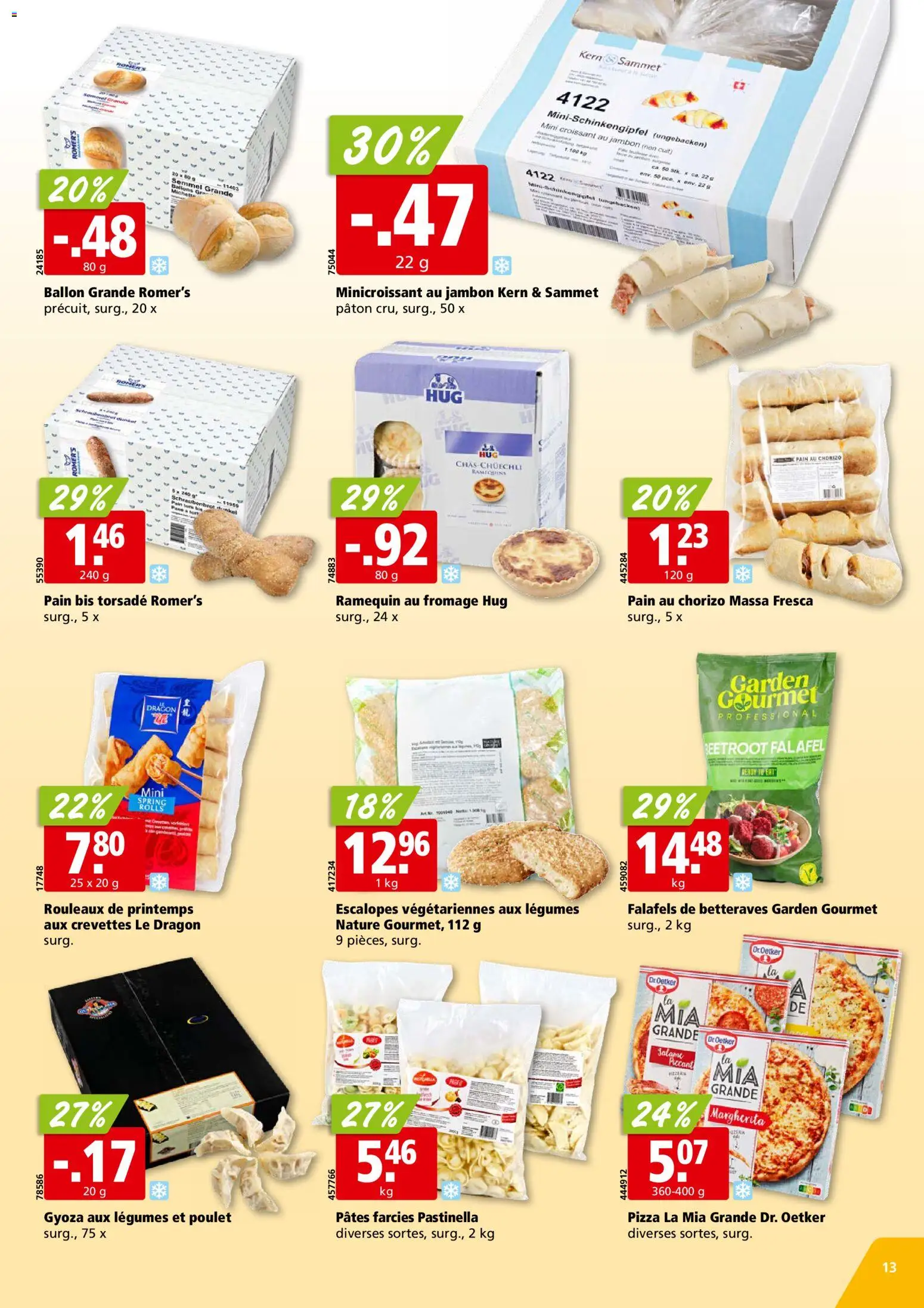 Aligro Aktionen Chavannes, Matran, Genève, Sion – gültig ab 05.01.2026 | Seite: 13 | Produkte: Pizza