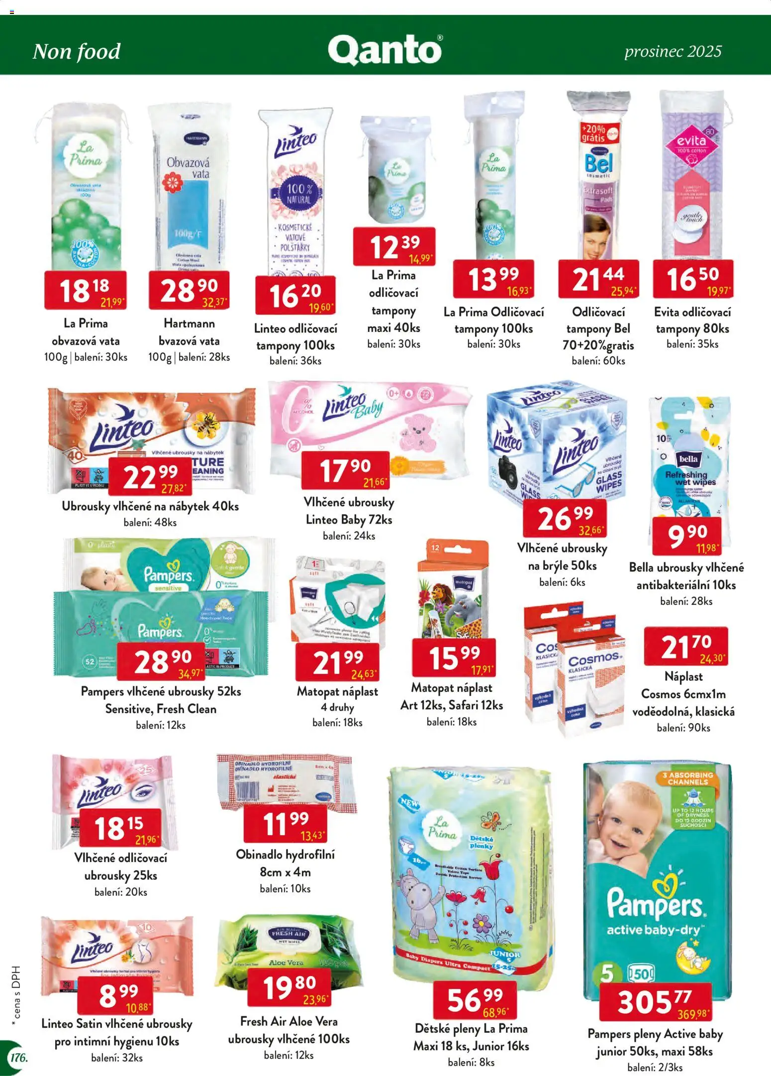 Astur & Qanto leták - Velkoobchod 12/2025 od 01.12.2025 | Strana: 176 | Produkty: Polštářky, Dětské pleny, Tampony, Pleny