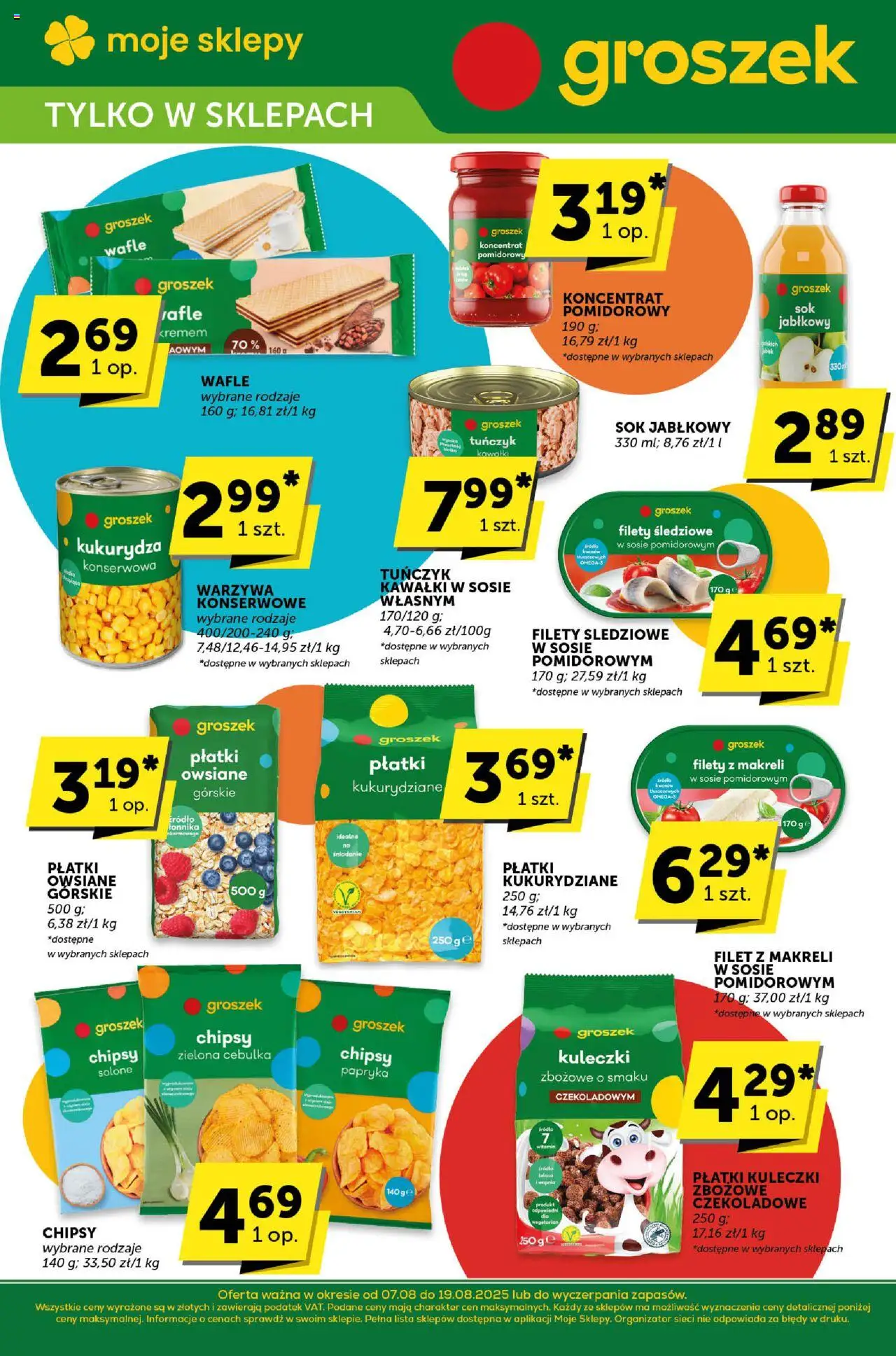 Groszek Gazetka - Katalog od 07.08.2025 | Strona: 32 | Produkty: Chipsy, Płatki owsiane, Filety z makreli w sosie pomidorowym, Płatki