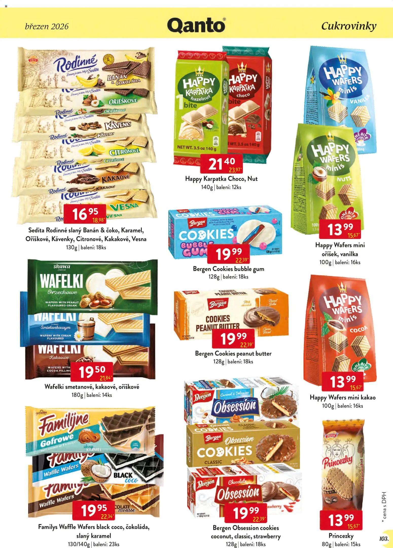 Astur & Qanto leták - Velkoobchod 03/2026 od 01.03.2026 | Strana: 103 | Produkty: Slaný karamel, Čokoláda, Cookies, Banán