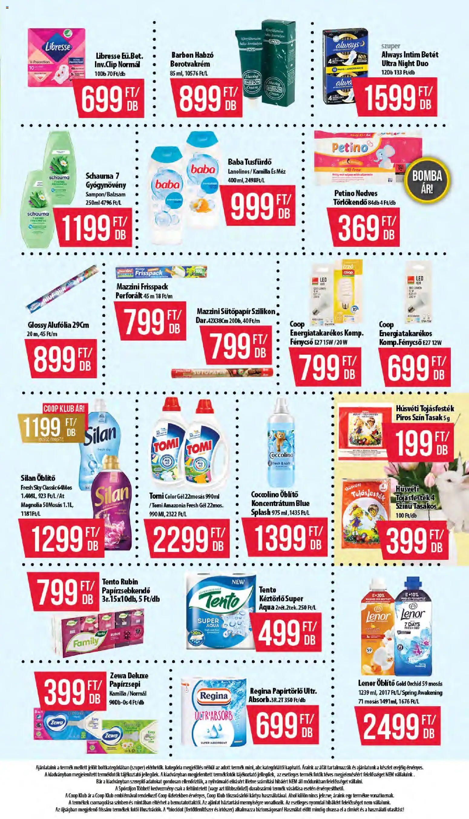 COOP akciós ujság - amely érvényes a következő dátumtól: 19.03.2026 | Oldal: 11 | Termékek: Coccolino, Papírtörlő, Törlőkendő, Tusfürdő