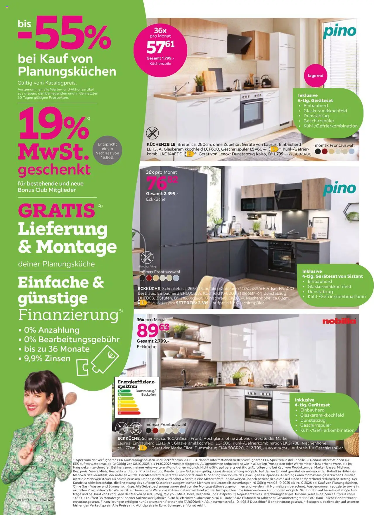 Mömax Prospekt 	 – gültig ab 06.10.2025 | Seite: 6 | Produkte: Geschirrspüler, Küchenzeile, Backofen, Dunstabzug