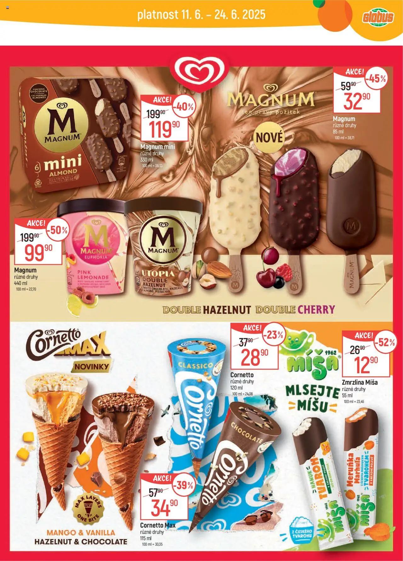 Globus leták - Olomouc od 11.06.2025 | Strana: 22 | Produkty: Mango, Tvaroh, Zmrzlina, Magnum