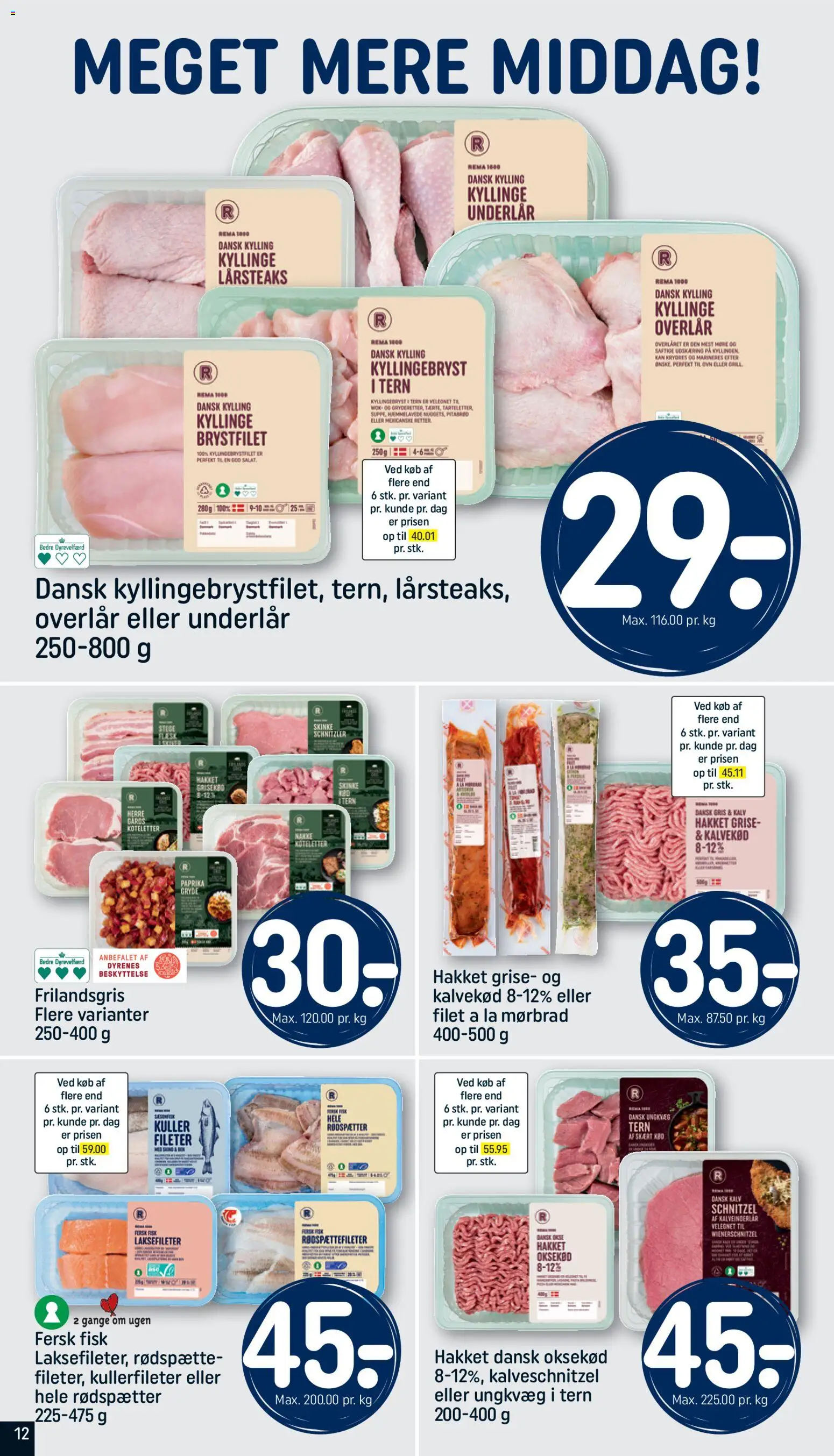 Rema 1000 tilbudsavis – gyldig fra 02.11.2025 | Side: 12 | Produkter: Skinke, Oksekød, Schnitzler, Paprika