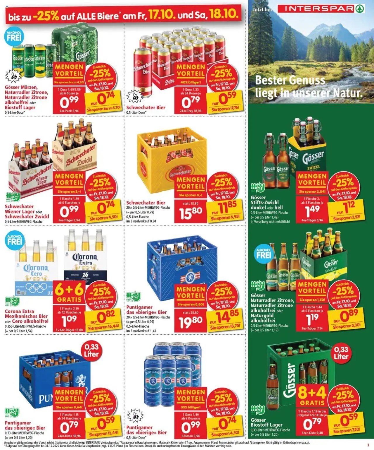 Interspar Flugblatt - Burgenland gültig ab 16.10.2025 | Seite: 4 | Produkte: Zitrone, Bier