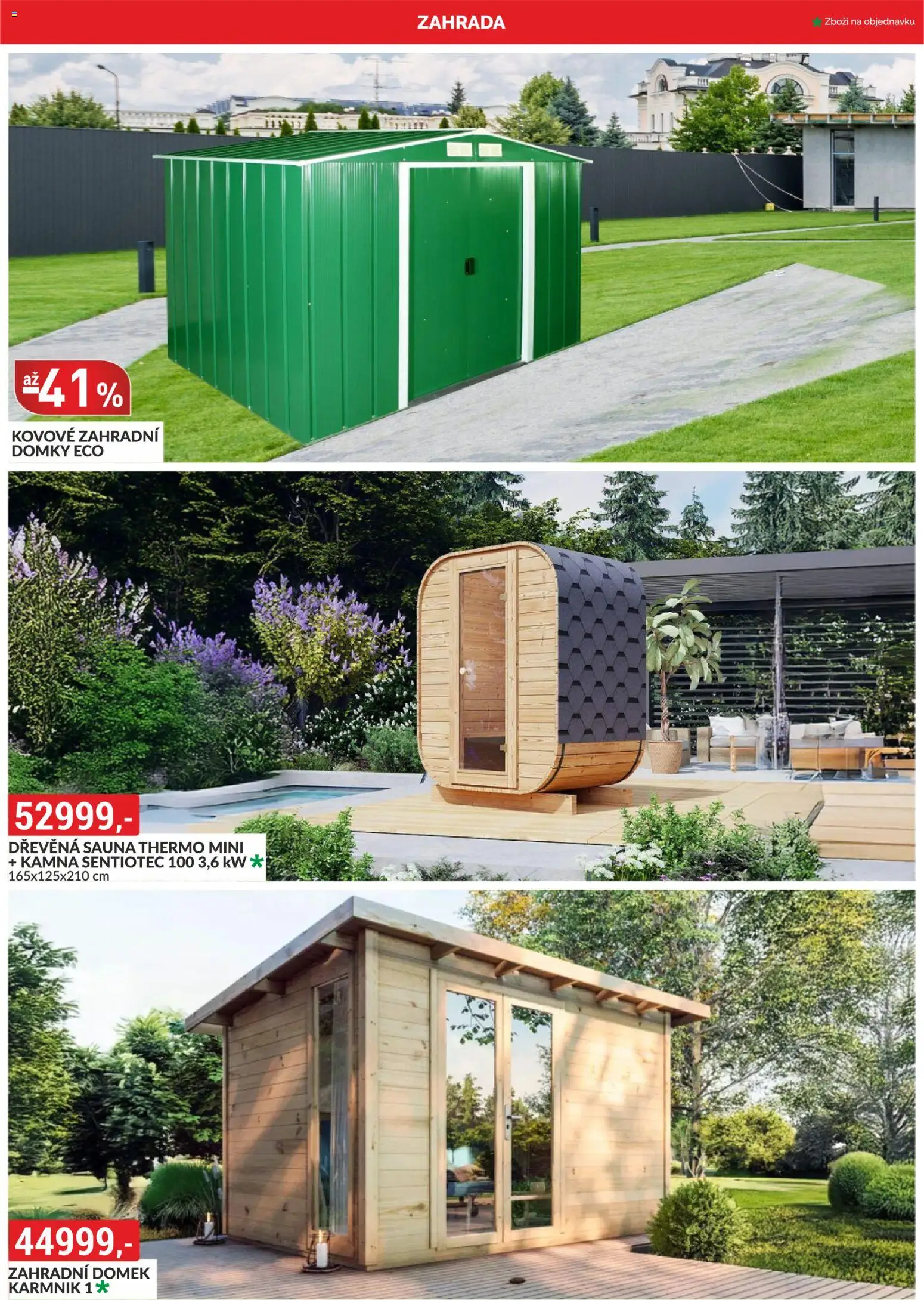 BAUMAX leták od 01.02.2026 | Strana: 41 | Produkty: Sauna, Zahrada, Zahradní domek
