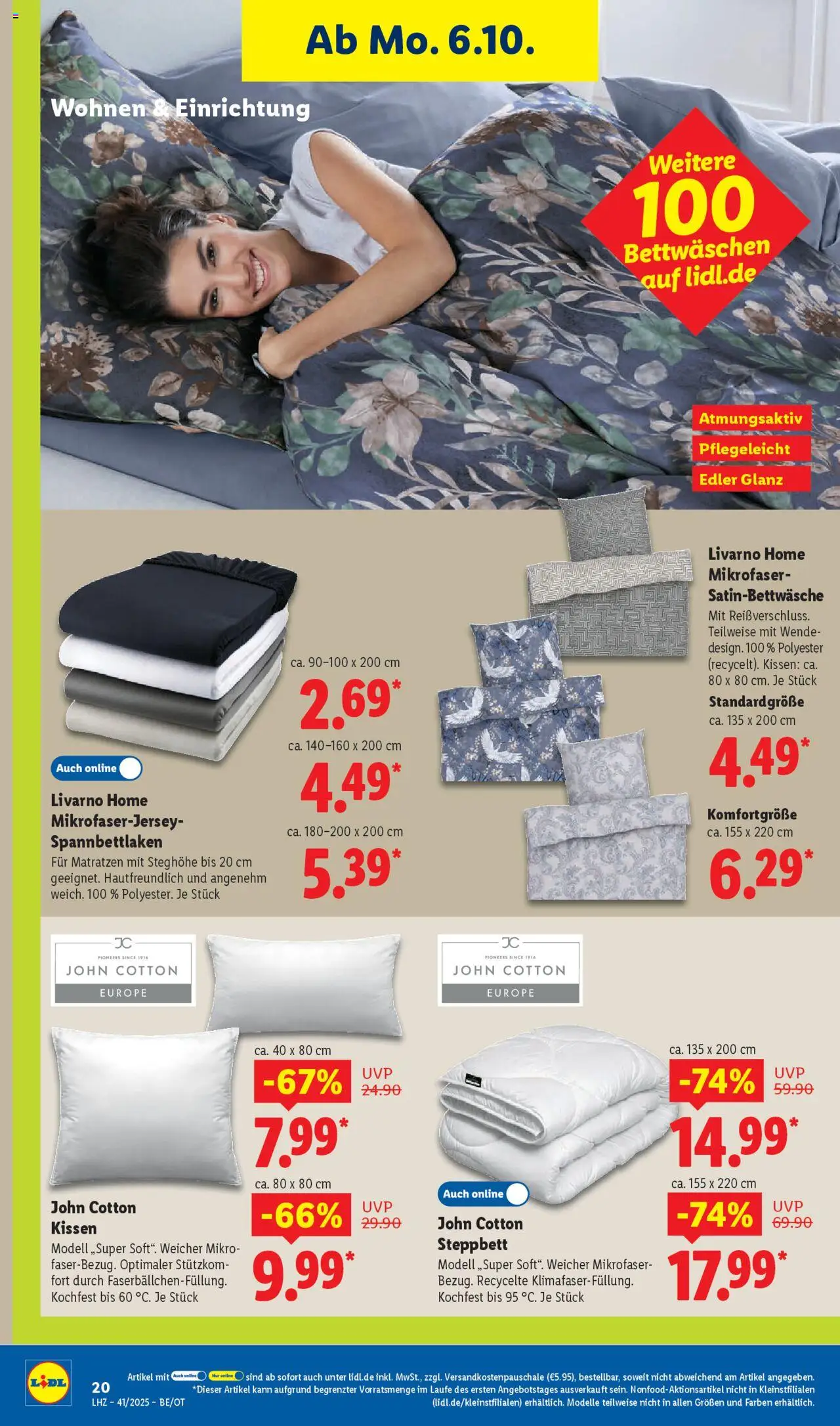 Lidl Prospekt Zossen – gültig ab 06.10.2025 | Seite: 34 | Produkte: Kissen