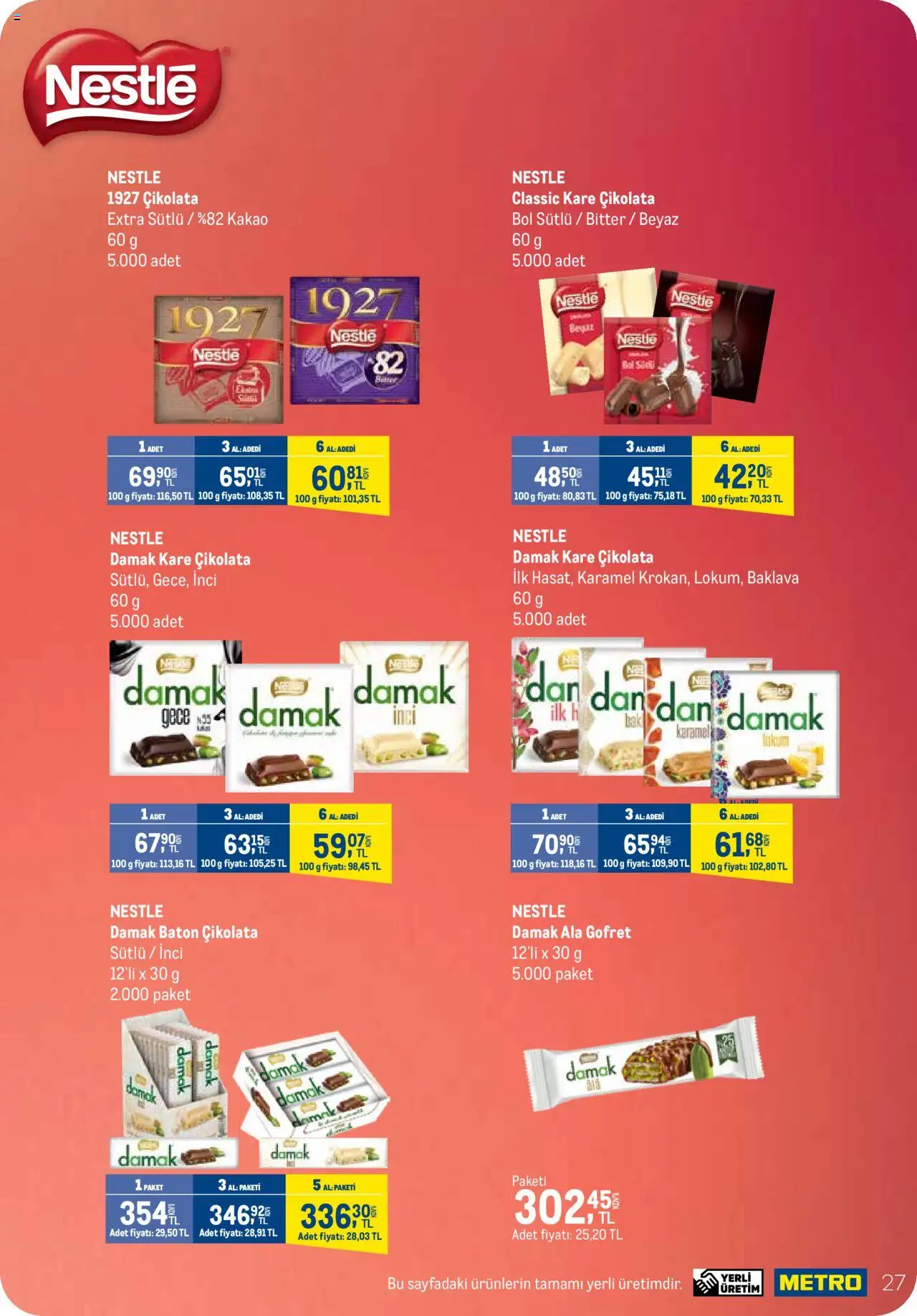 Metro Q3 Tedarikçi Flyer - 26.06.2025 tarihinden itibaren geçerlidir | Sayfa: 27 | Ürünler: Gofret, Çikolata