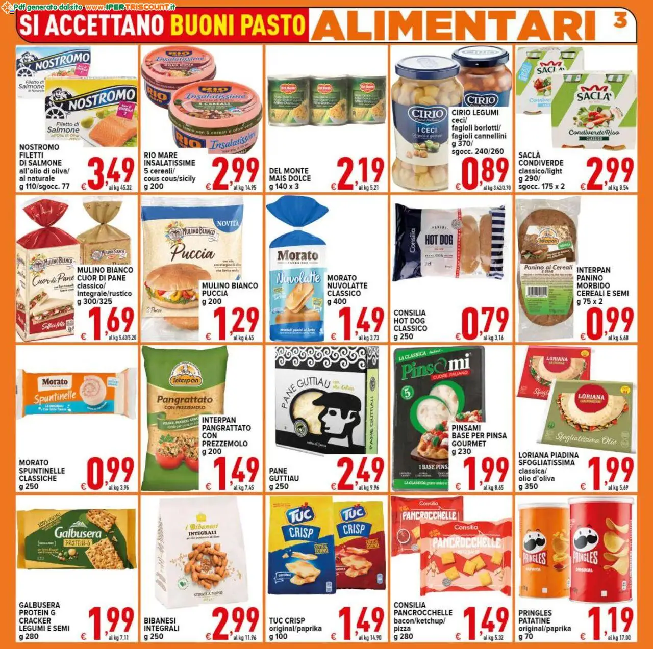 Volantino Ipertriscount del 18.08.2025 | Pagina: 3 | Prodotti: Pizza, Ceci, Fagioli, Prezzemolo