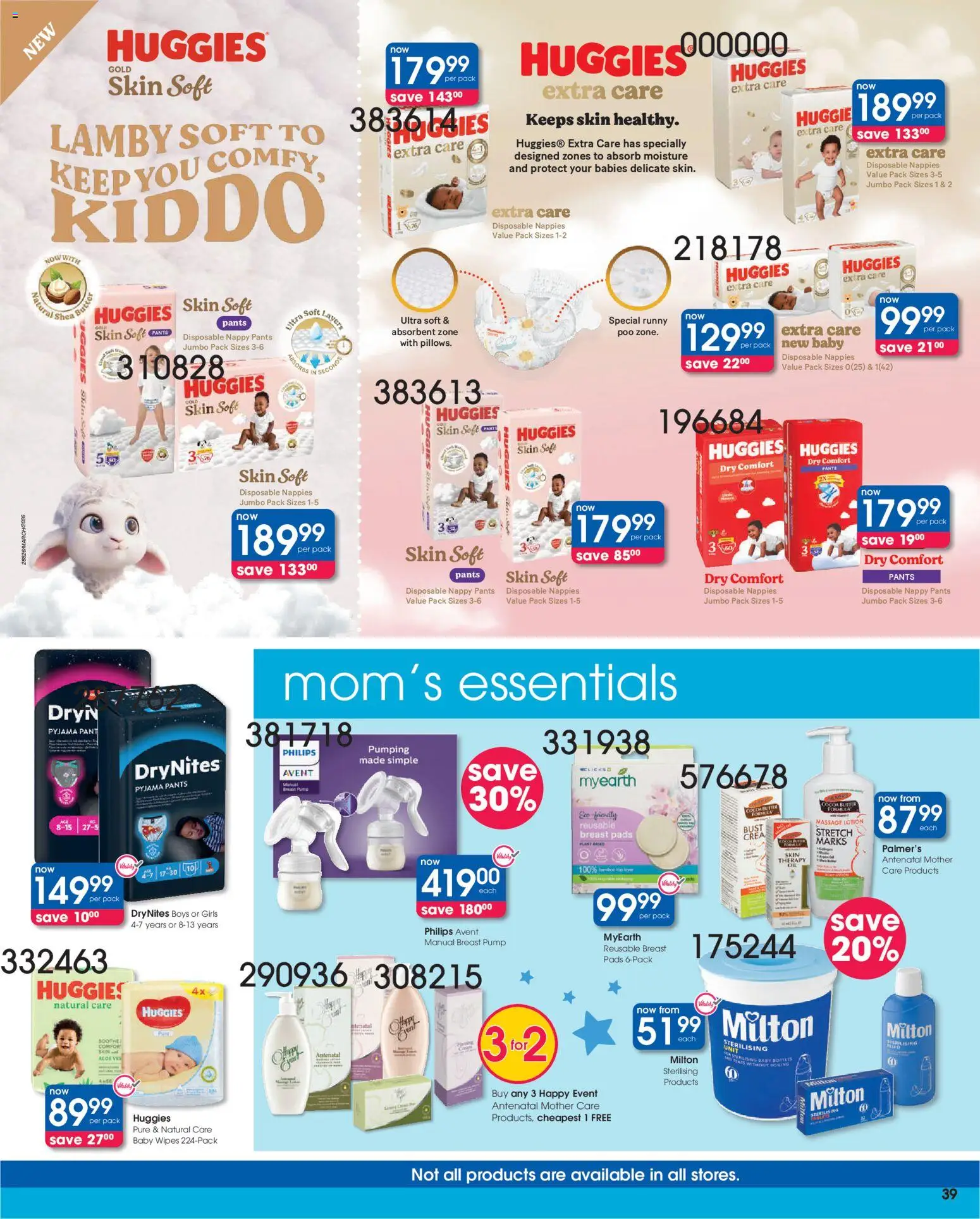 New Clicks catalogue – valid from 23.04.2026 | Page: 39 | Products: Pants, Butter, Nappies, Lotion