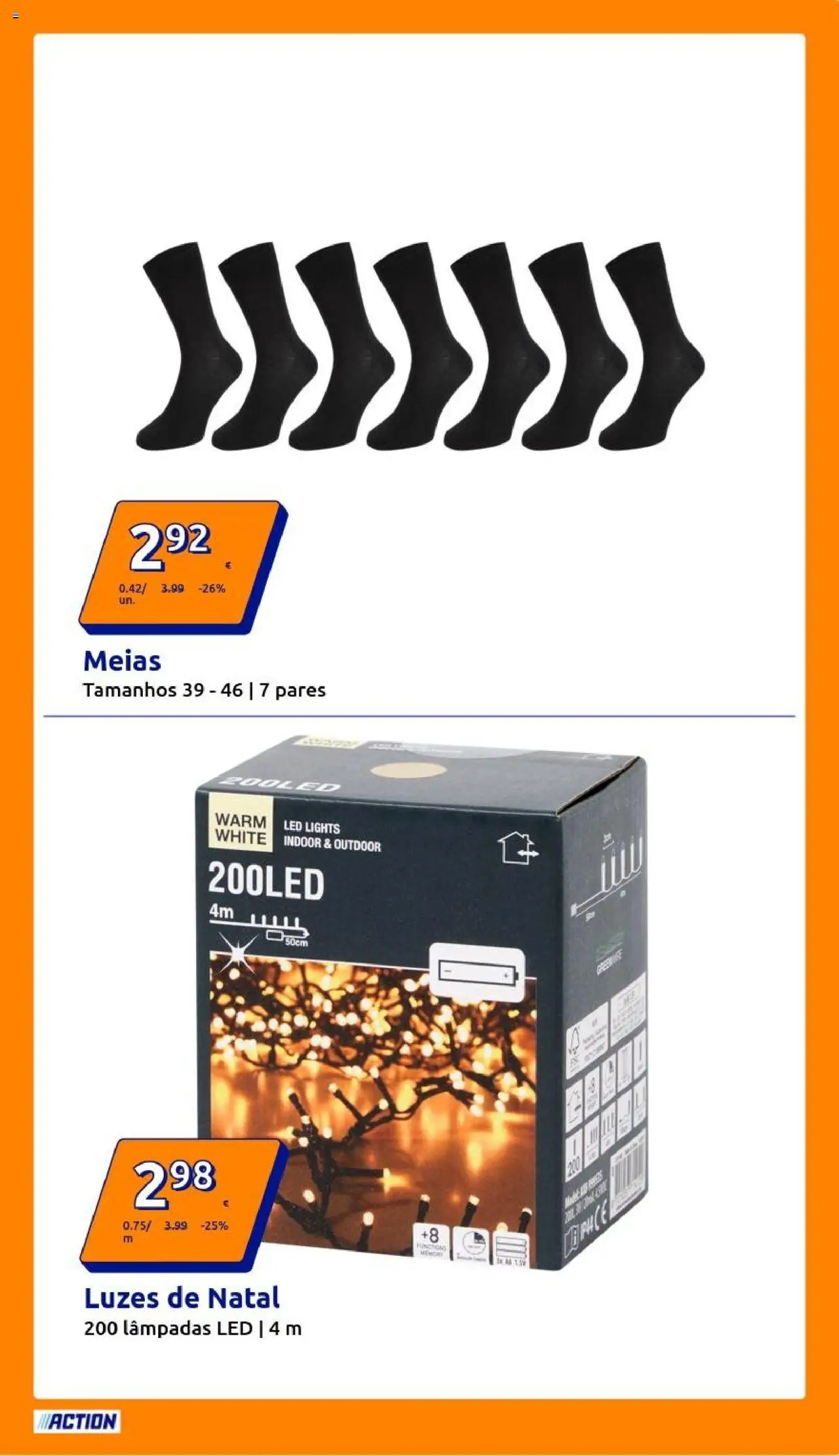 Action - Action PT week 42 2025 │ válido de 15.10.2025 | Página: 7 | Produtos: Lâmpadas, Meias