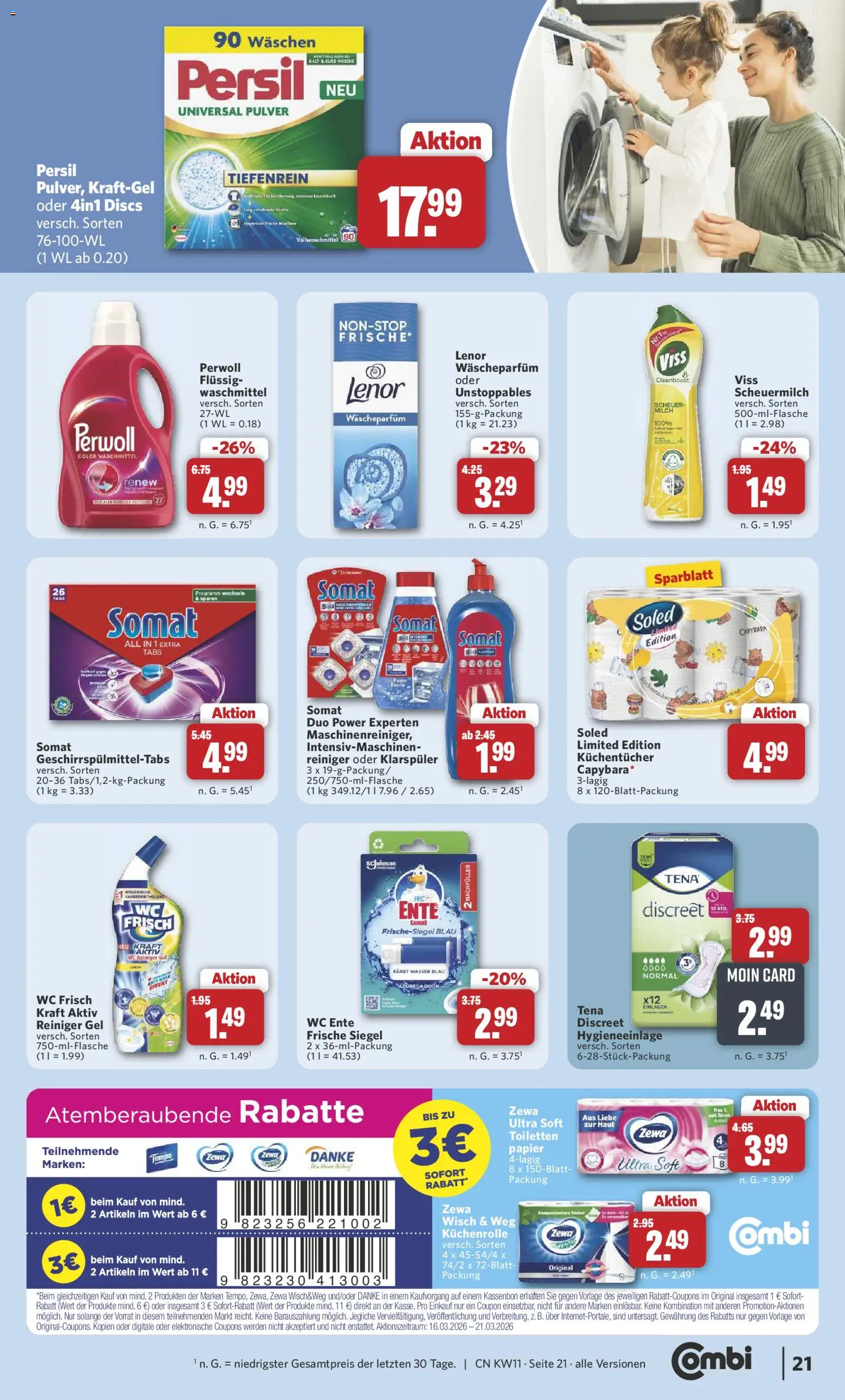 Combi Prospekt 	 – gültig ab 09.03.2026 | Seite: 24 | Produkte: Lenor, Waschmittel, Wc frisch, Küchenrolle
