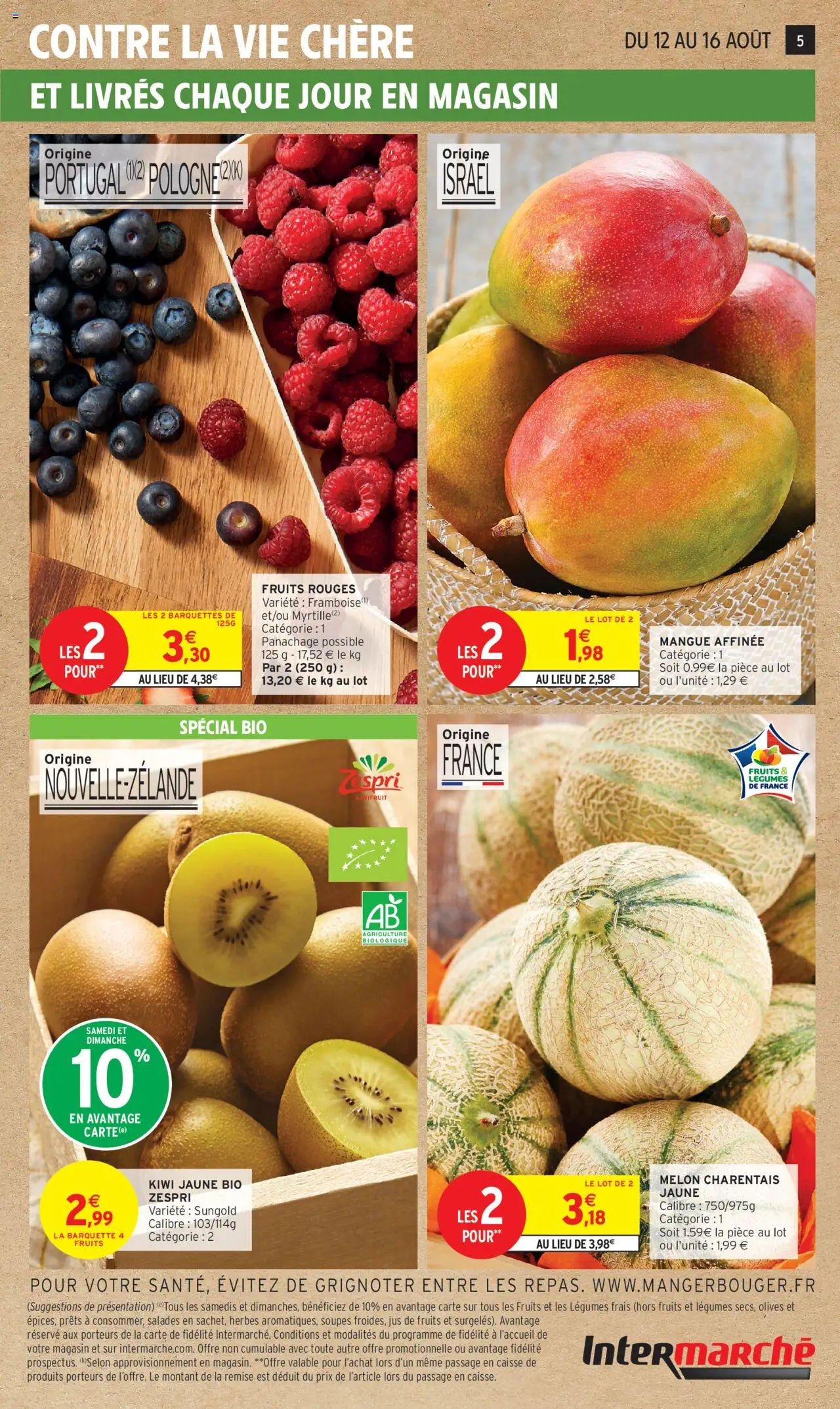 | Page: 5 | Produits: Olives, Mangue, Melon, Kiwi