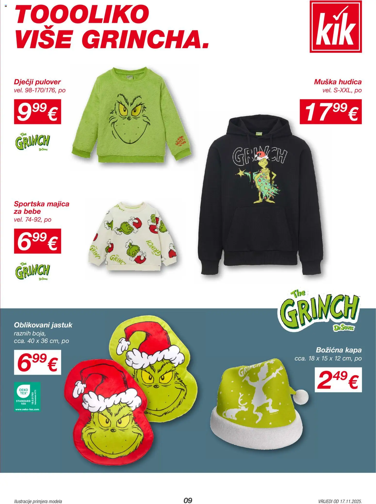 Kik katalog | vrijedi od 17.11.2025 | Stranica: 9 | Proizvodi: Jastuk, Majica, Kapa