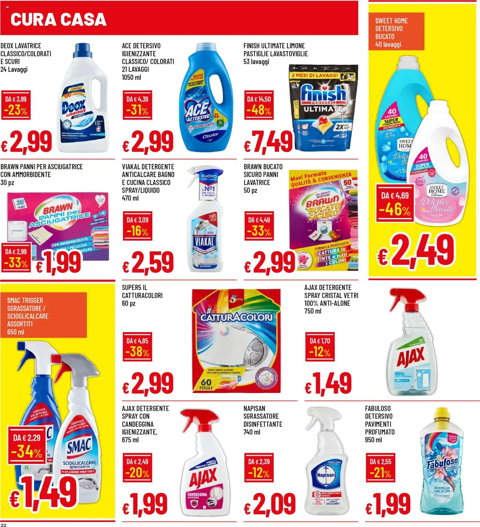 Volantino Galassia del 05.03.2026 | Pagina: 22 | Prodotti: Ammorbidente, Detergente, Candeggina, Anticalcare