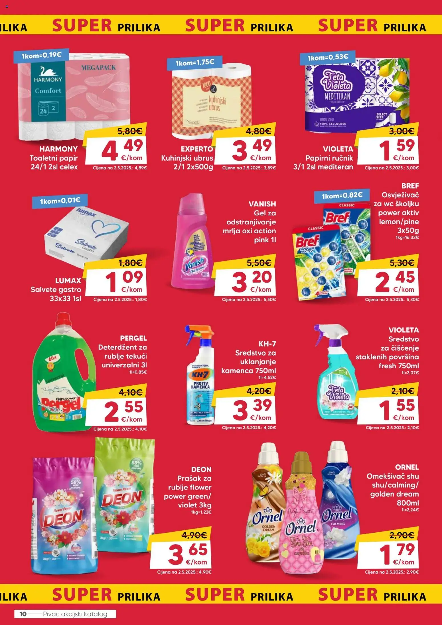 Pivac katalog | vrijedi od 02.02.2026 | Stranica: 10 | Proizvodi: Omekšivač, Deterdžent, Ručnik, Vanish