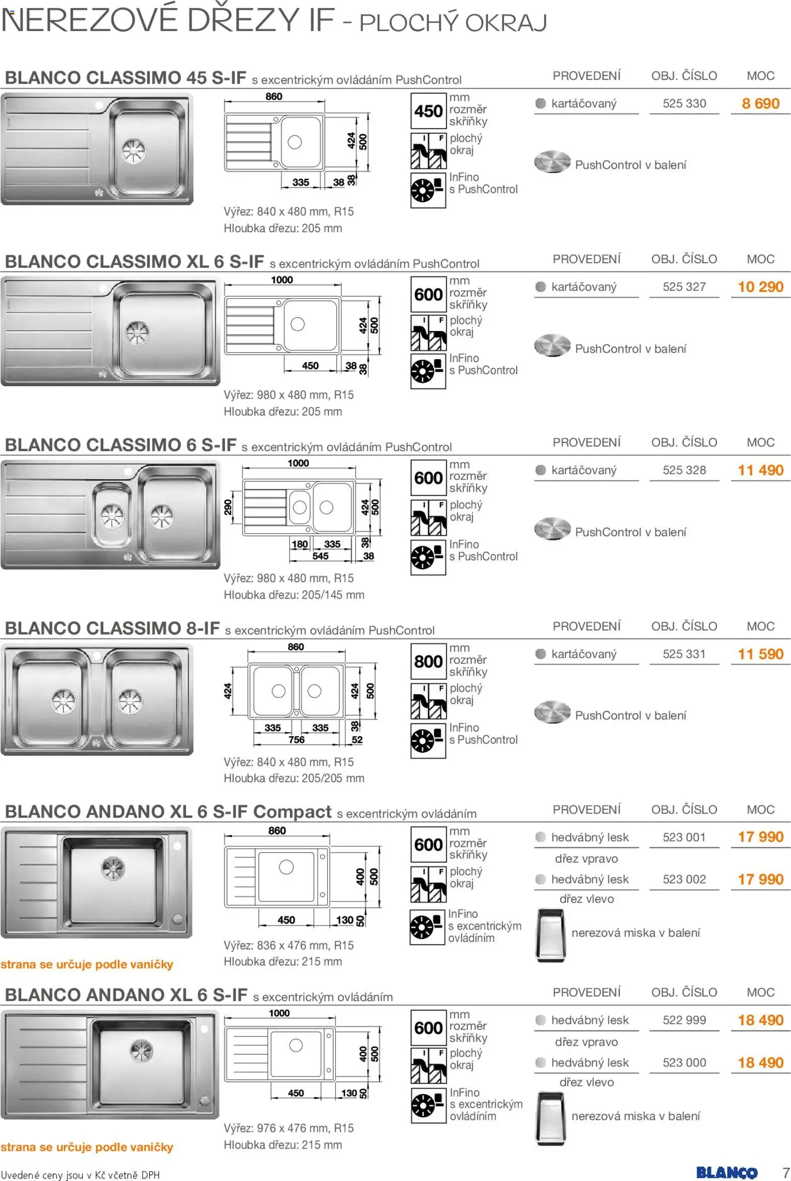 Möbelix leták - Blanco od 01.02.2026 | Strana: 7 | Produkty: Dřez, Miska