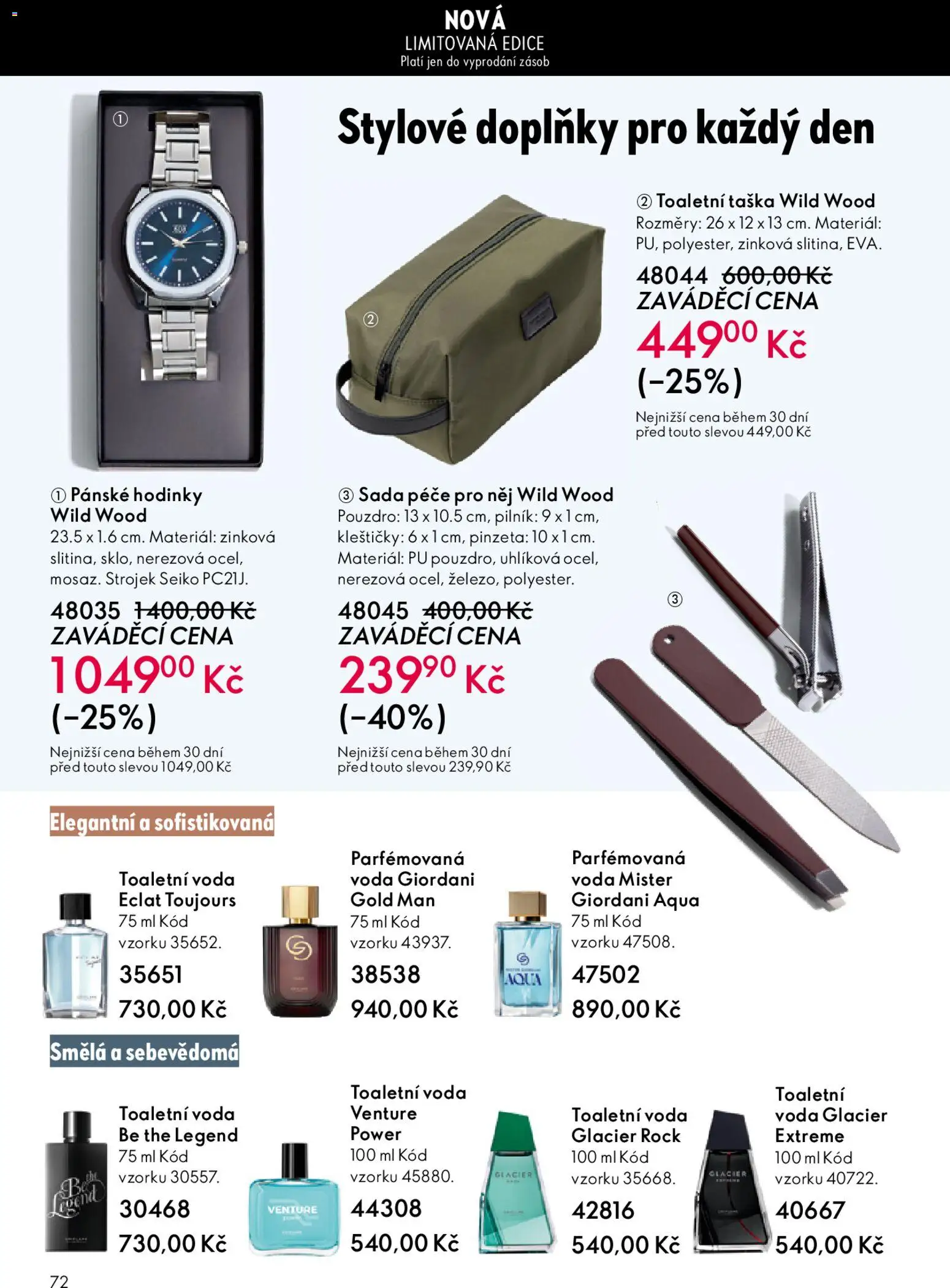 Oriflame katalog č.15/2025 od 22.10.2025 | Strana: 72 | Produkty: Hodinky, Pouzdro, Taška, Toaletní voda