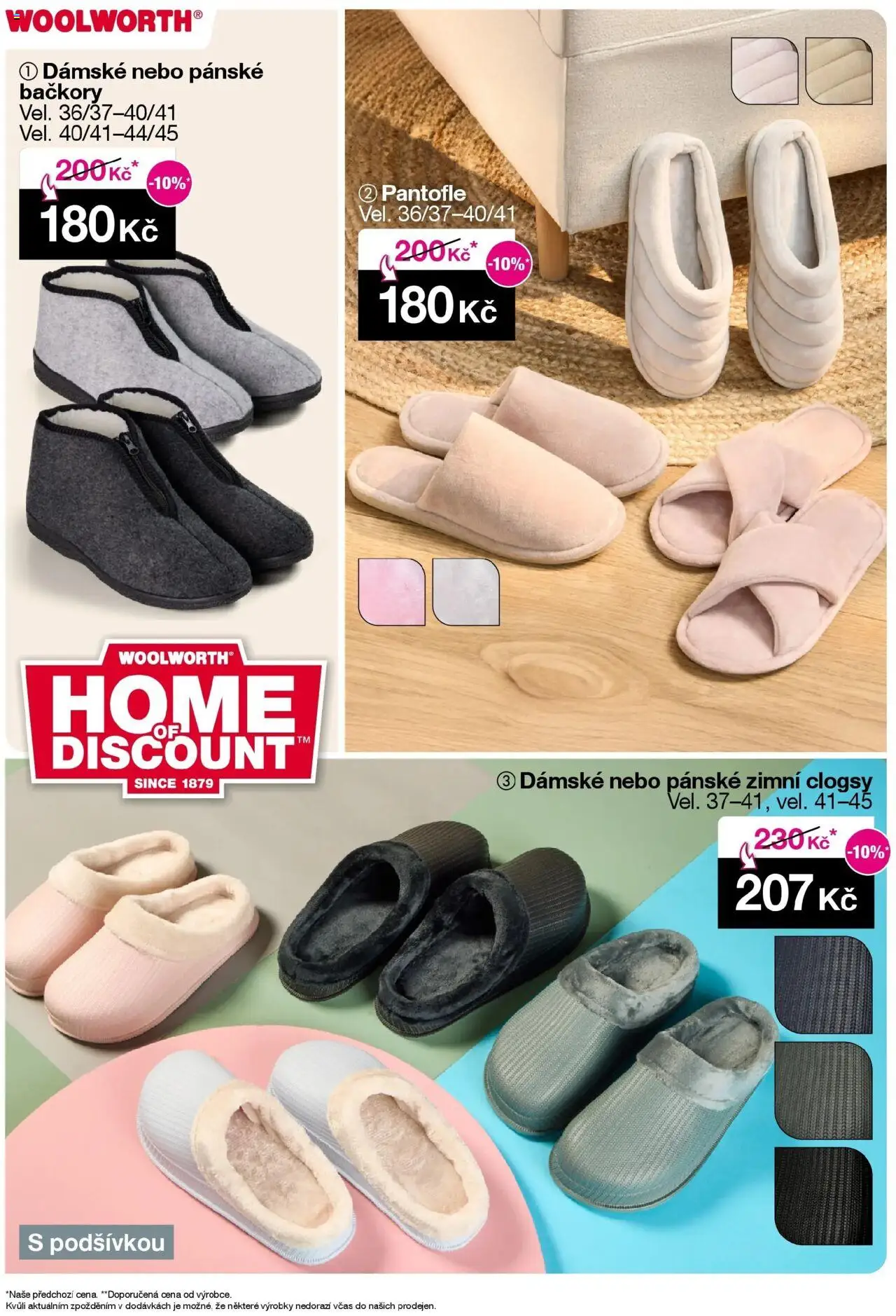 Woolworth leták - Česká Lípa od 10.10.2025 - akční nabídka | Strana: 28 | Produkty: Pantofle, Bačkory